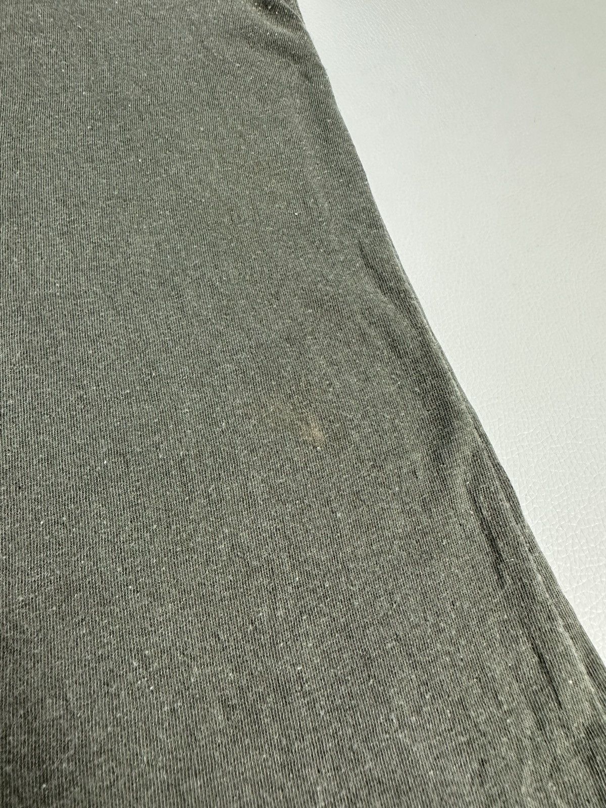 Japanese Brand GOA Faded Olive Asymmetric V neck Tshirt Size US S / EU 44-46 / 1 - 9 Thumbnail