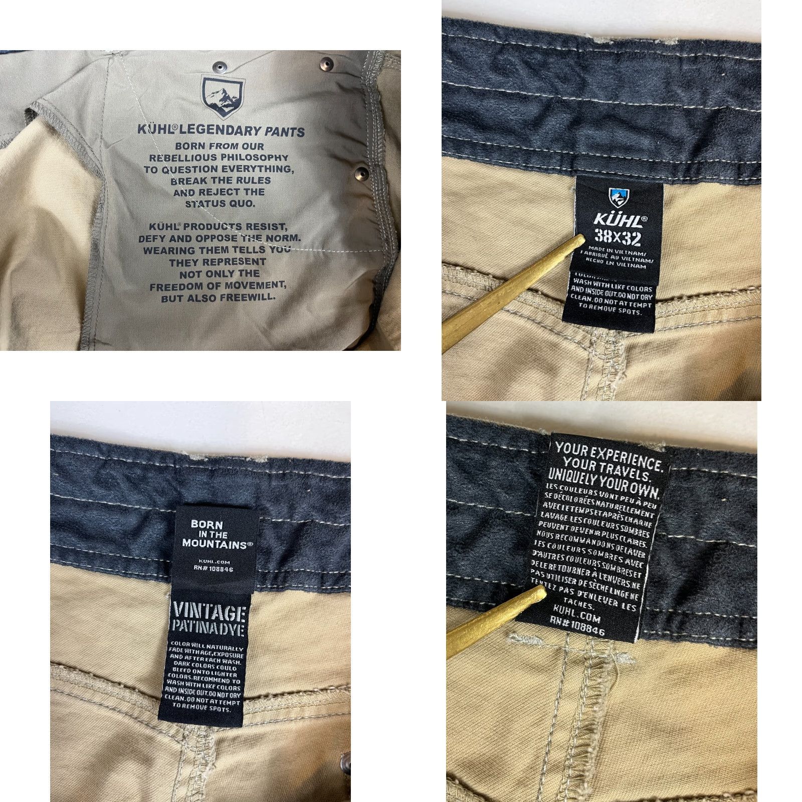 Vintage VINTAGE Kuhl Men’s Easy Rydr Pants Olive 38x32 Canvas Stretch Pockets Hiking Outdoor Size US 38 / EU 54 - 8 Thumbnail