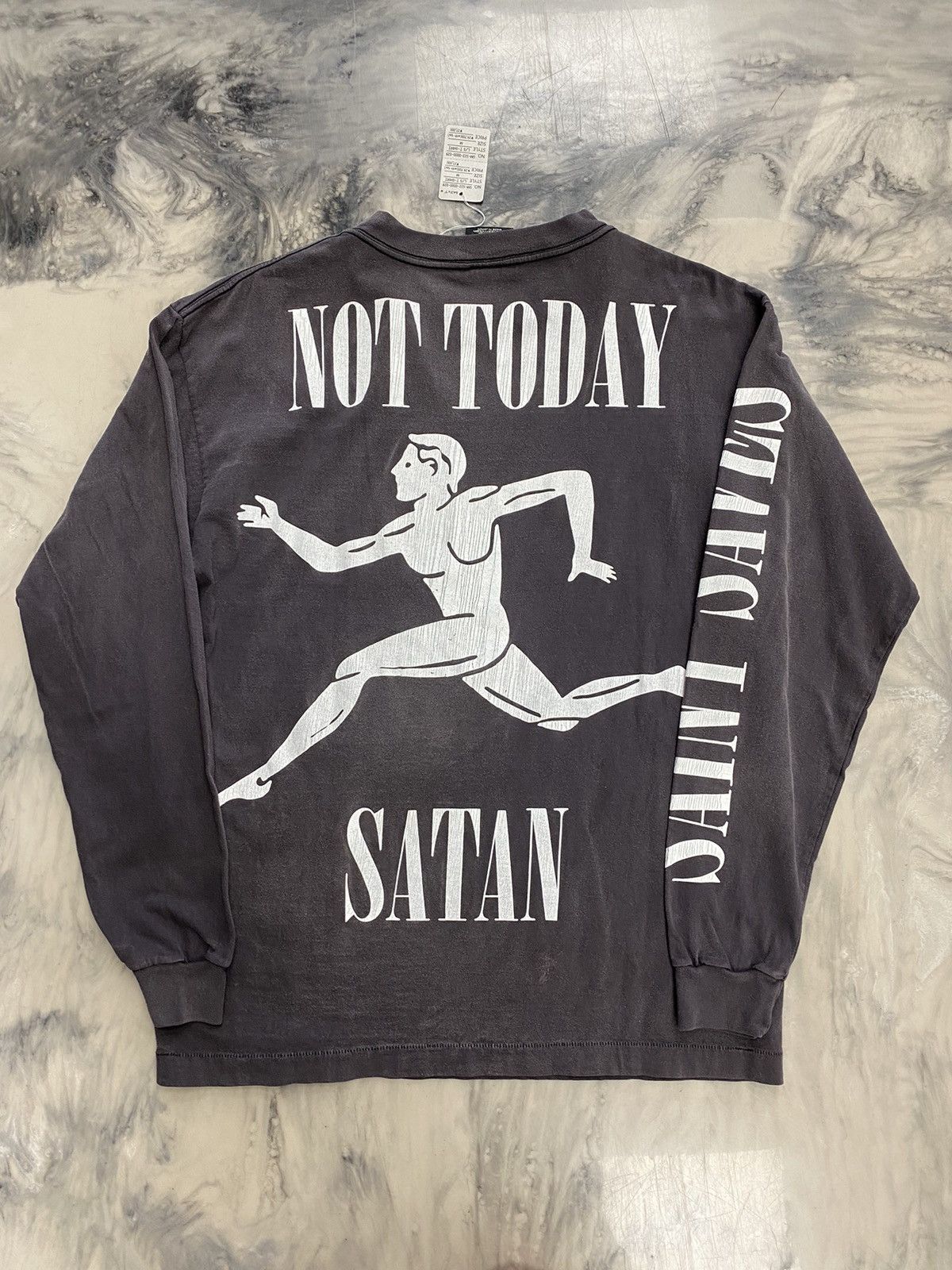 Saint Michael Saint Michael not today Satan long sleeve tee black medium |  Grailed