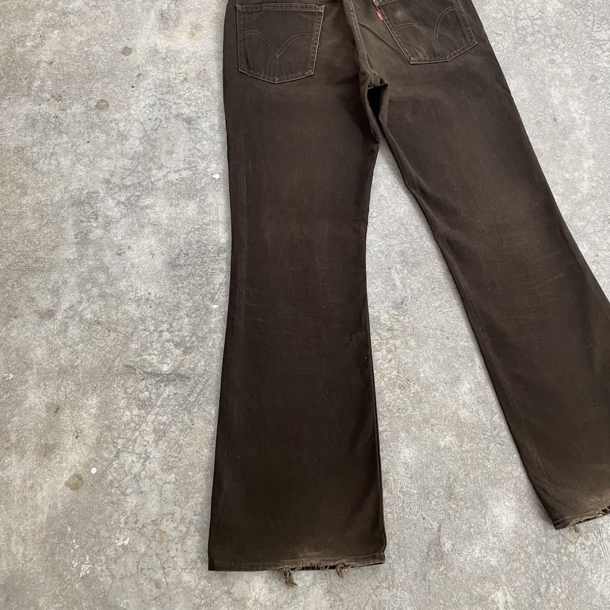 Levi's Size 33x30 Vintage Levis 517 Brown Bootcut Flared Jeans Size US 33 - 15 Thumbnail