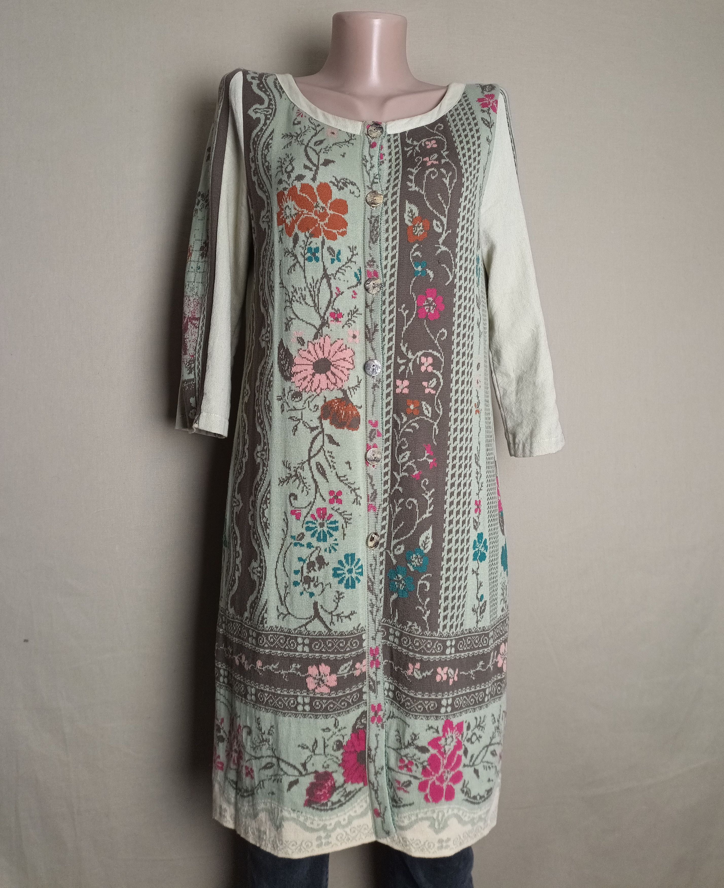 Other IVKO Multicolor Floral Cotton Knit Cardigan Size S Size S / US 4 / IT 40 - 1 Thumbnail