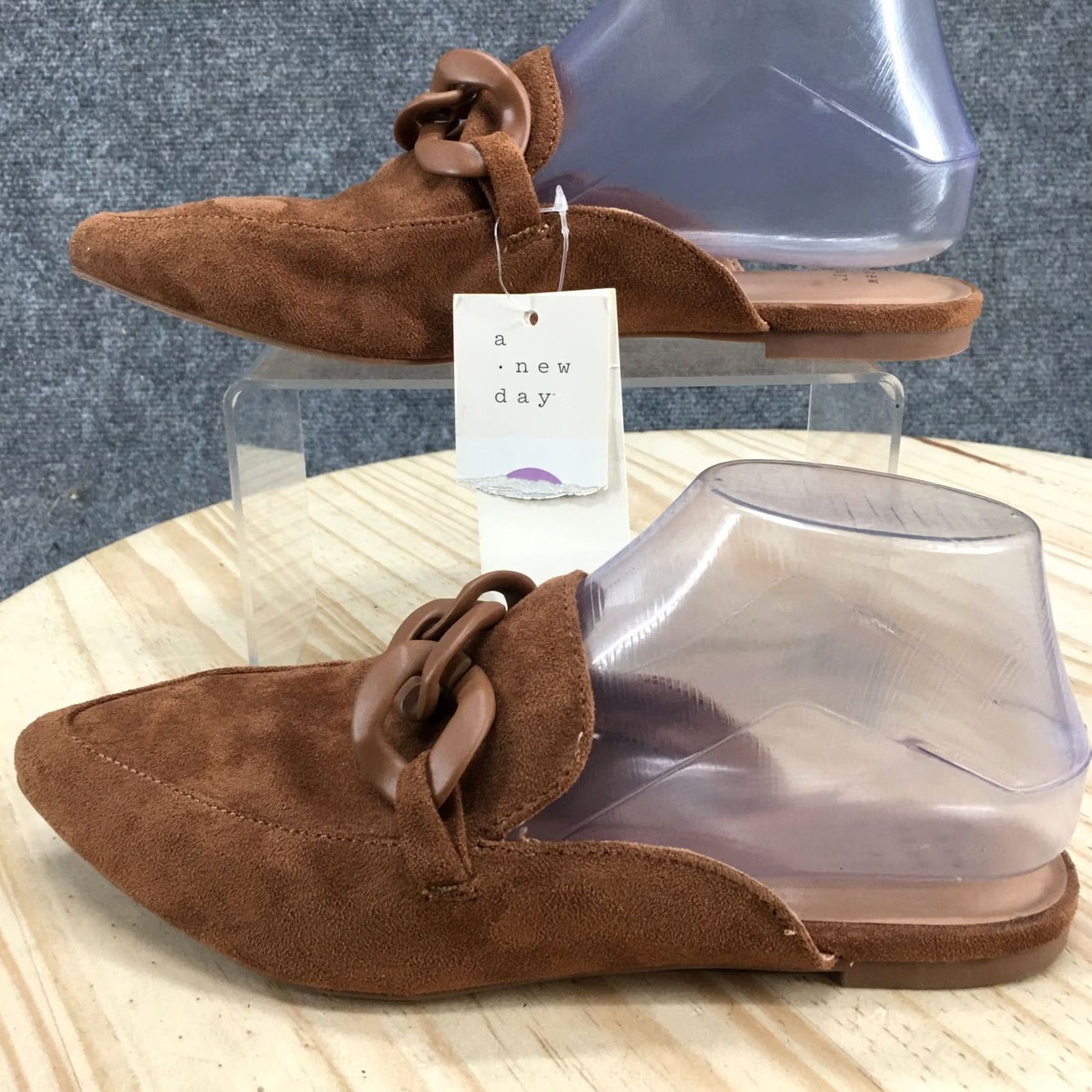 Vintage A New Day Sandals Womens 6.5 Slide Brown Slip On Casual Comfort Pointed Toe NEW Size US 7 / IT 37 - 2 Thumbnail