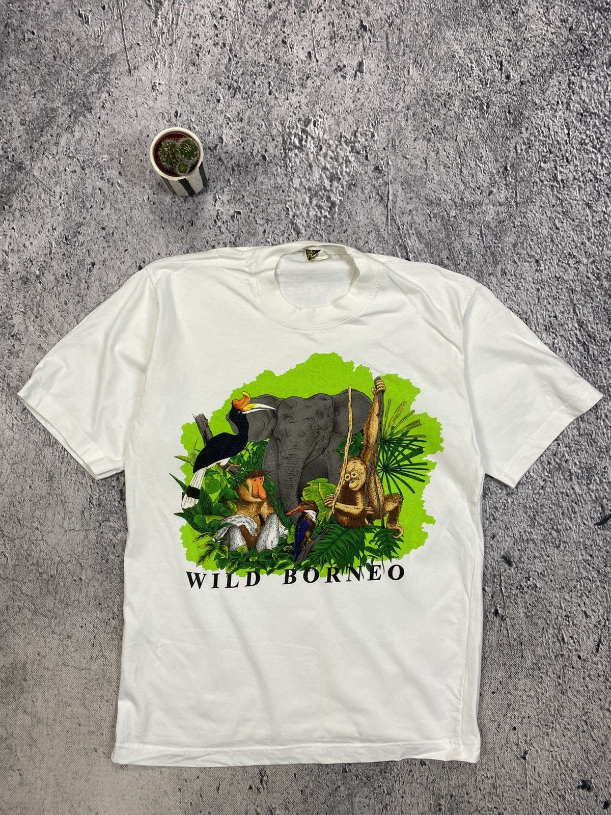 Vintage Wild Borneo Tee Vintage Jungle USA Single Stich Size US L / EU 52-54 / 3 - 1 Thumbnail