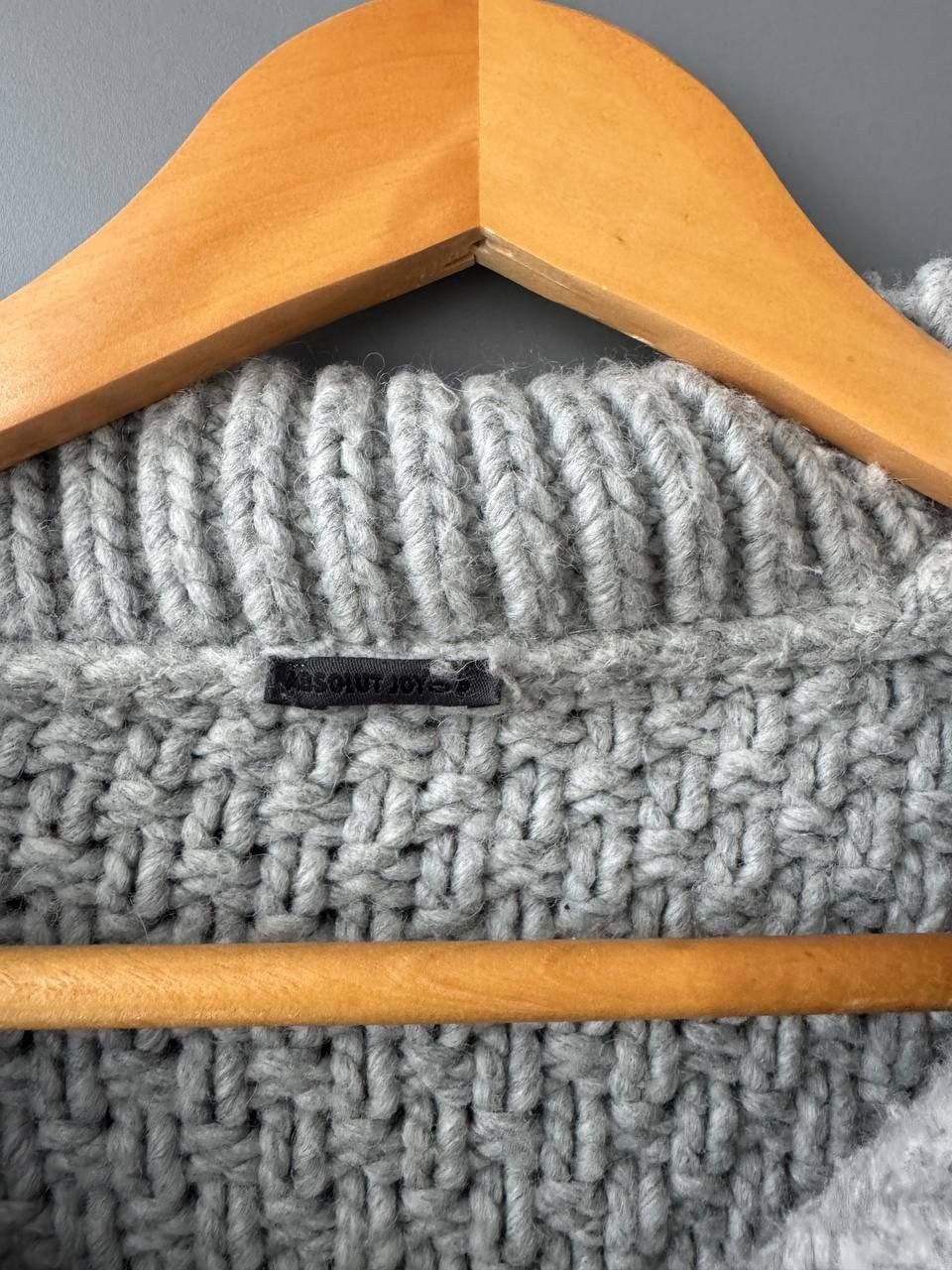 Absolut Joy × Japanese Brand Absolut Joy Knit Grey Sweater Biker Jacket Size US XL / EU 56 / 4 - 2 Thumbnail