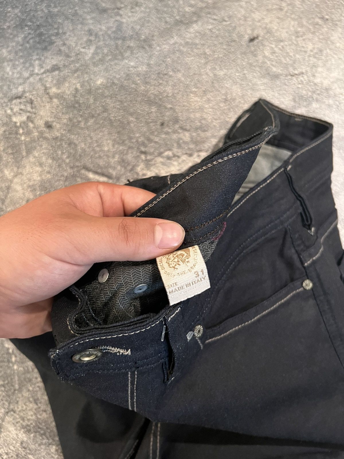 Diesel Diesel Destroyed Underground Jean / Archive Slim Vintage Y2K Size US 31 - 4 Thumbnail