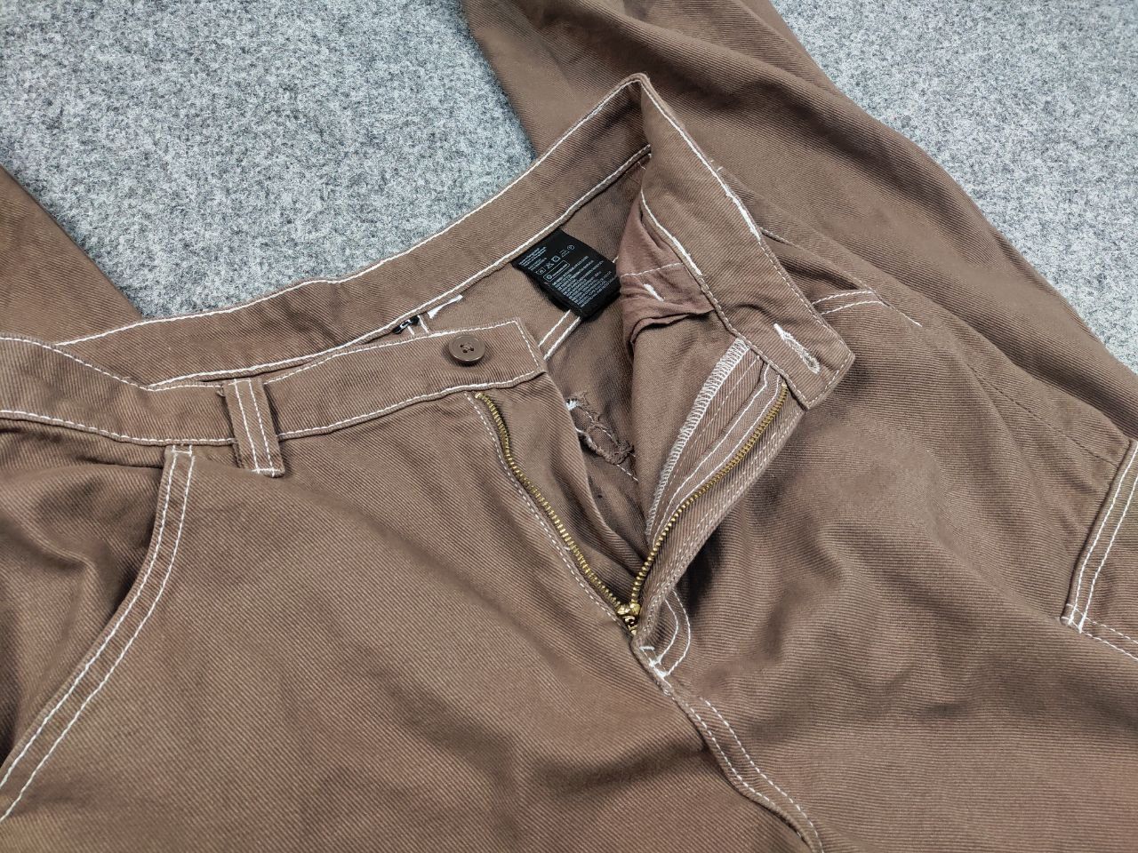 Japanese Brand Vintage 90's Japanese Beggy Beige Cargo Pants Y2K Hype Style Size US 32 / EU 48 - 13 Thumbnail