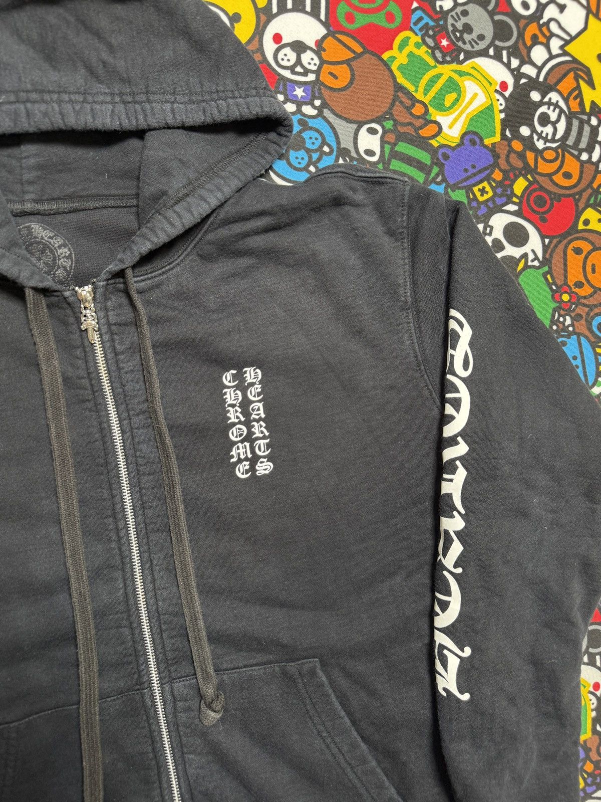 Chrome Hearts Chrome Hearts Black Script Logo Thermal Hoodie Size US S / EU 44-46 / 1 - 3 Thumbnail