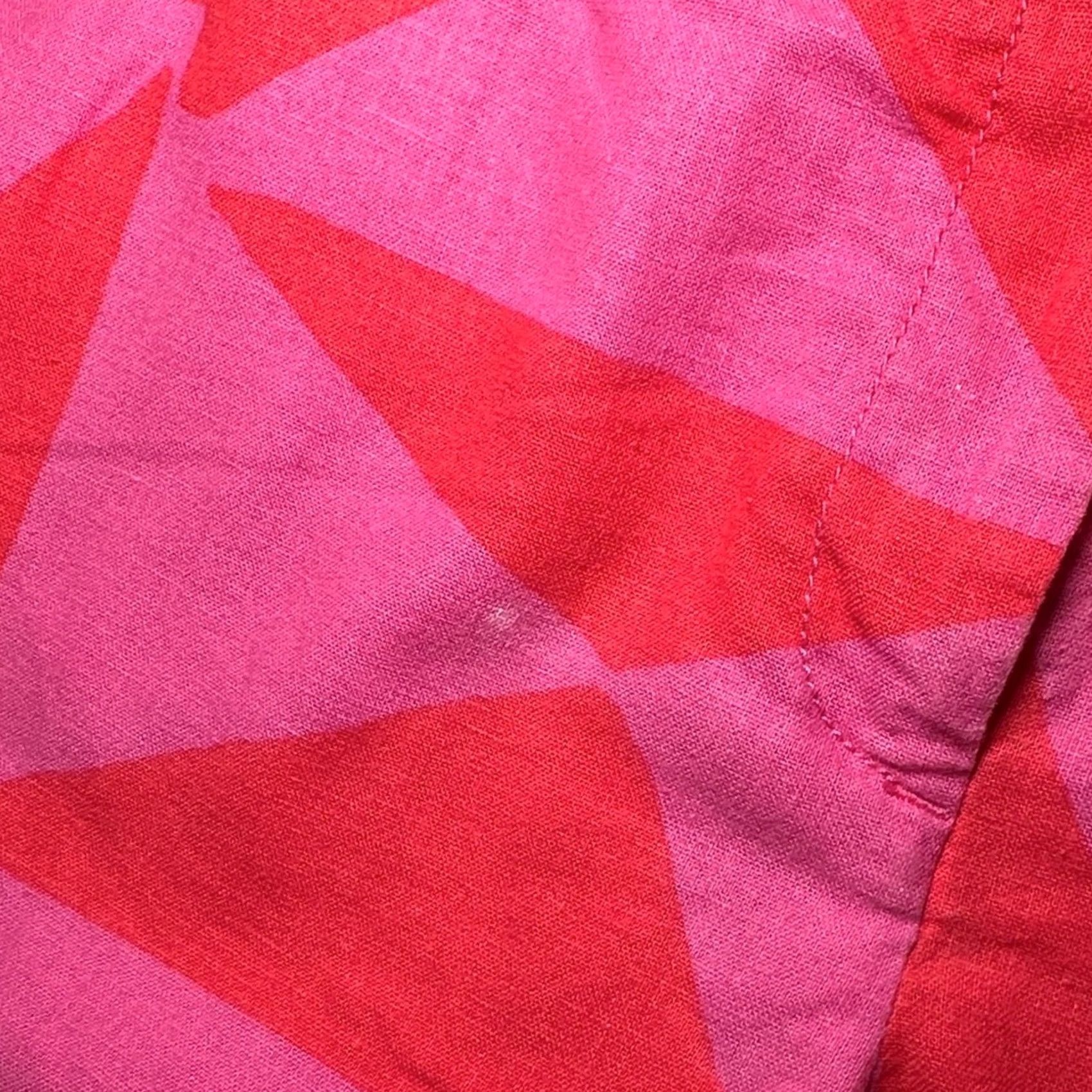 Loft VINTAGE LOFT Ann Taylor Geometric Linen Blend The Riviera Shorts Pink Red 8 Women Regular 8 Short 13" fade dot Mens? Size 30" / US 8 / IT 44 - 7 Thumbnail