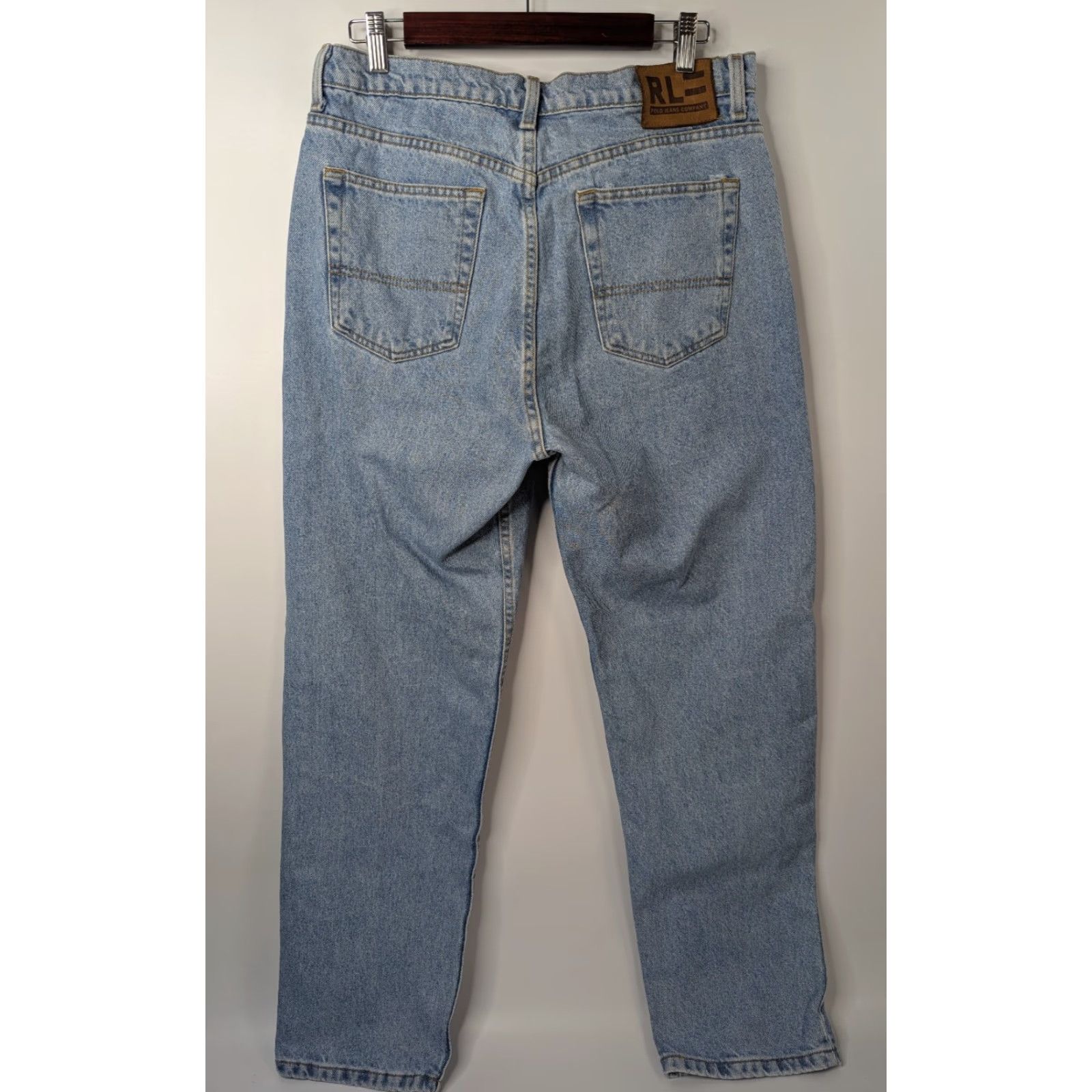 Polo Ralph Lauren VINTAGE Polo Ralph Lauren Polo Jeans Co Jeans Men's 34X32 Relaxed Light Blue Cotton Denim Slim/Relaxed Fit 5-Pocket Logo Size US S / EU 44-46 / 1 - 3 Thumbnail