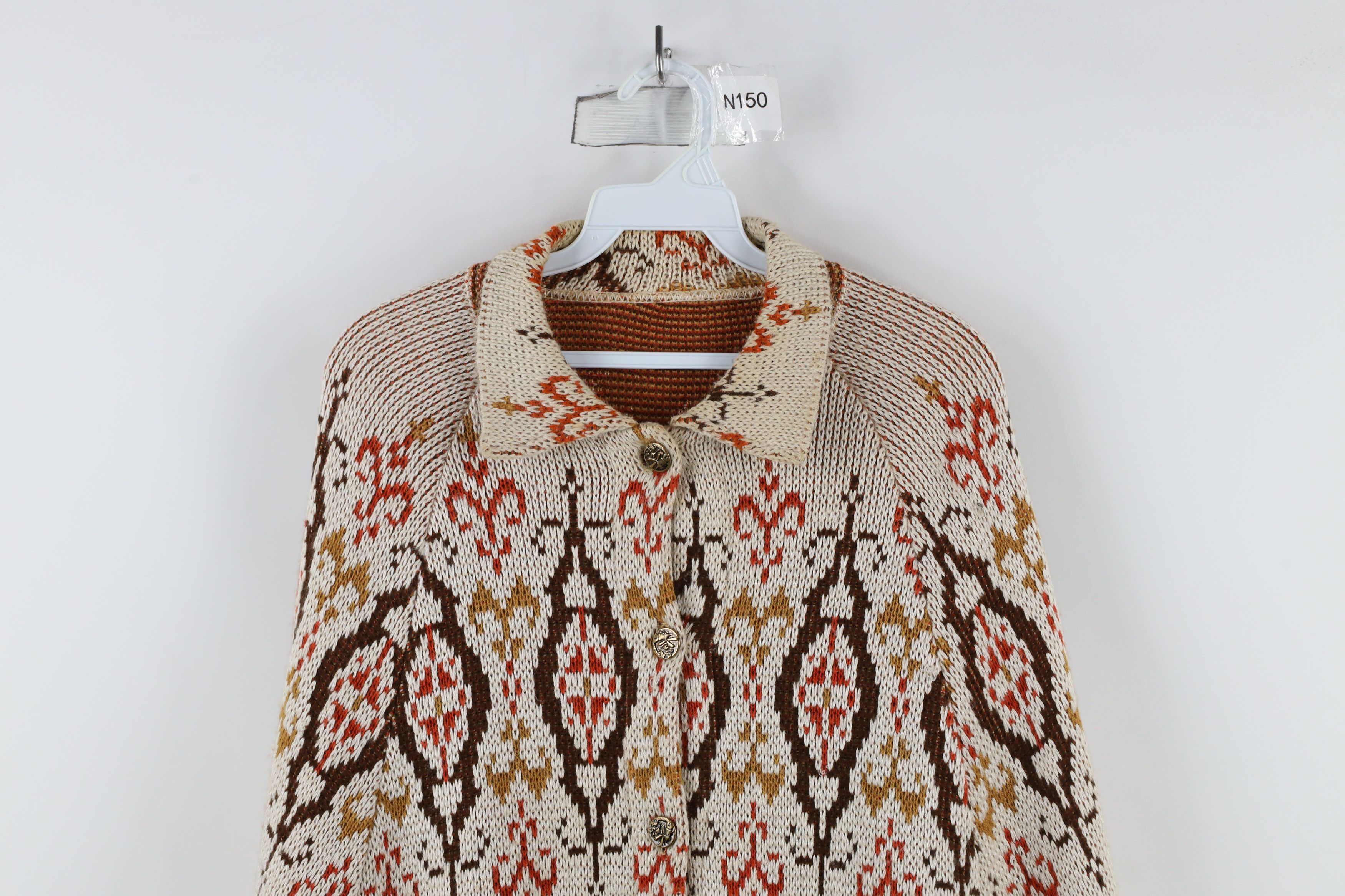 Vintage Vintage 60s 70s Mid Century Modern Sweater Cape Cardigan Size ONE SIZE - 2 Thumbnail