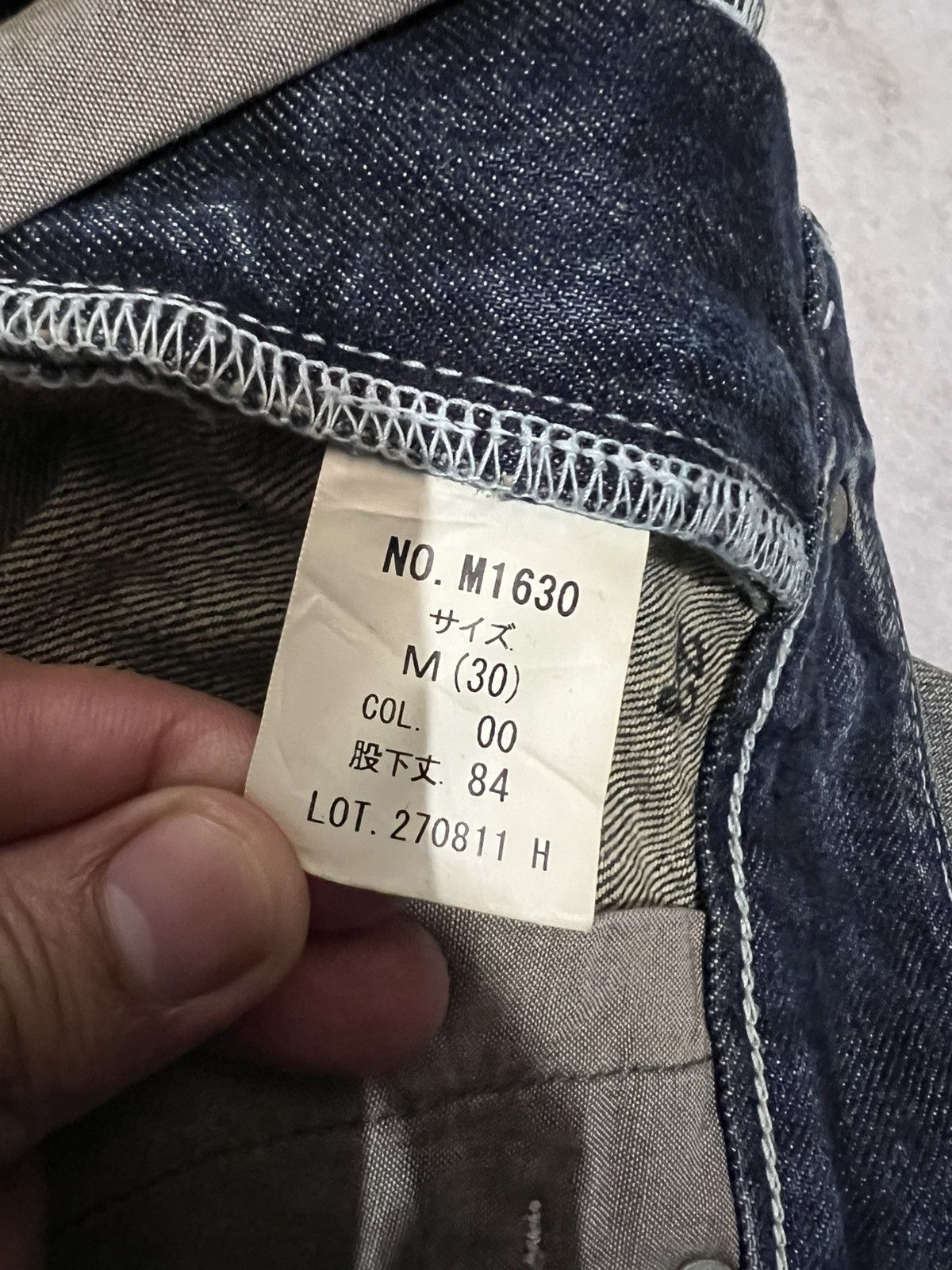 If Six Was Nine × Japan Blue 🌈90’s Blue Way Distressed Mud Wash Jean Made In Nippon Size US 31 - 23 Thumbnail