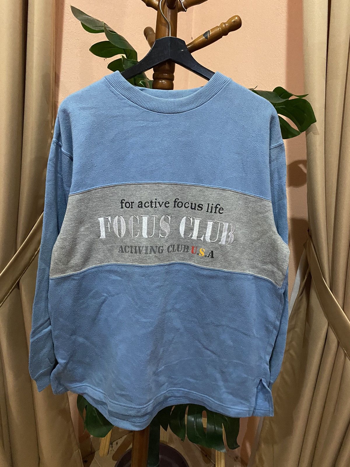 Vintage Arnova Men’s Gear Focus Club Sweatshirt – Blue Vintage Style Size US L / EU 52-54 / 3 - 1 Thumbnail