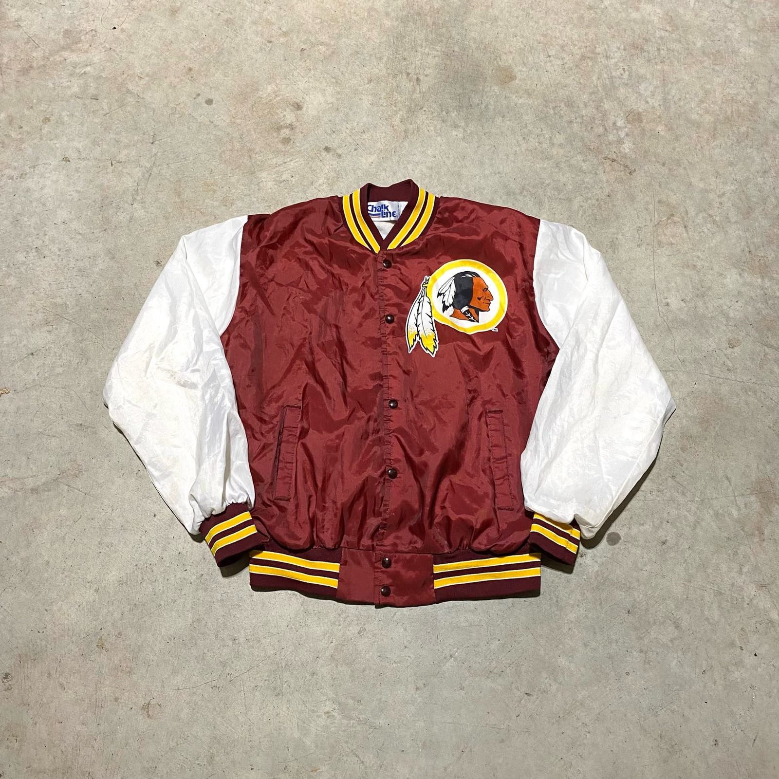 image of Chalk Line Vintage 90's Chalkline Redskins Bomber Jacket Size XL In Men, Women's