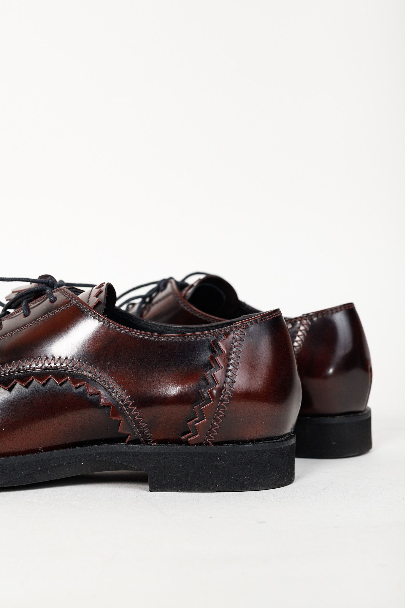Tod's Tod’s Bordeaux Gomma Frangia Leather Derby Shoes Size US 6 / IT 36 - 8 Thumbnail