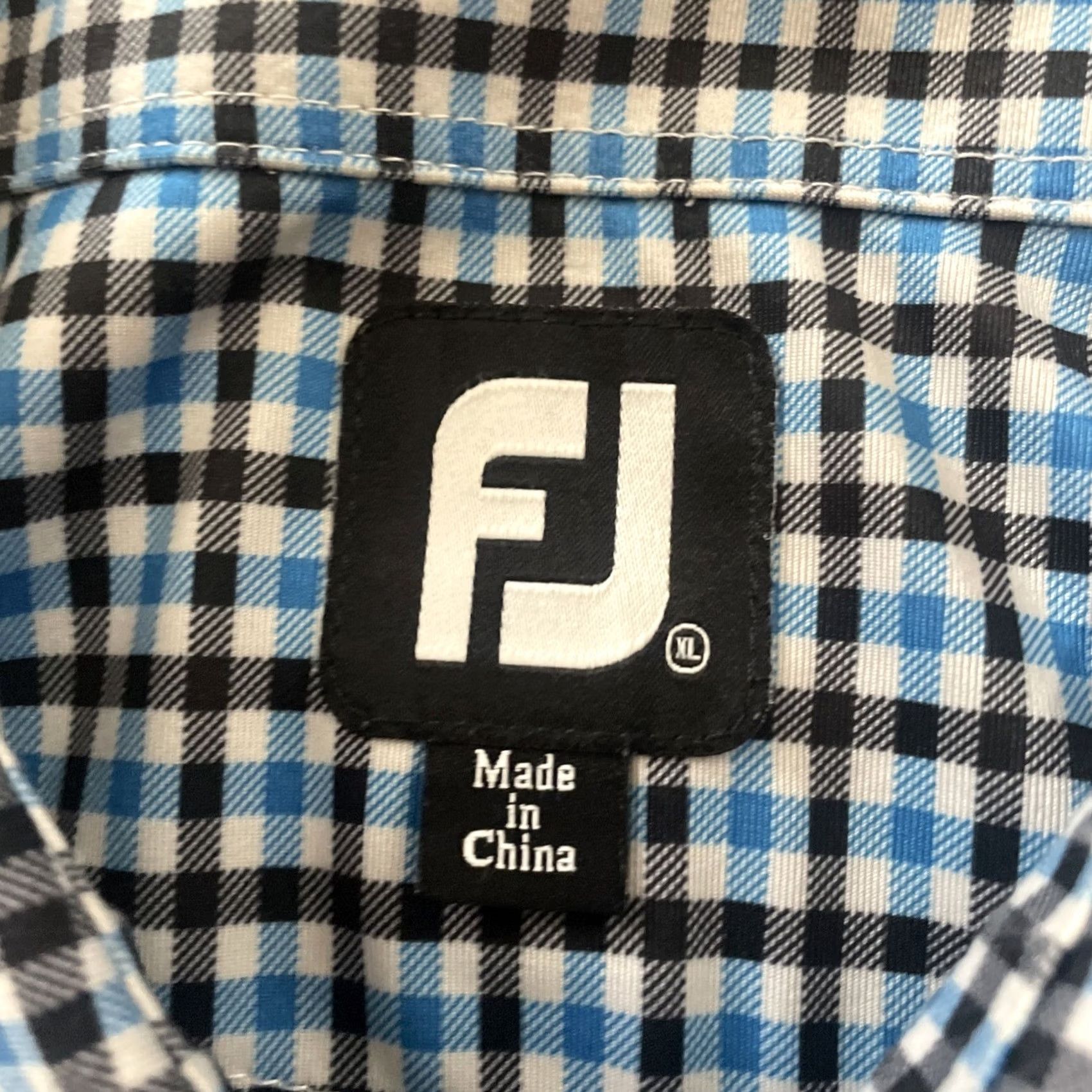 Footjoy FootJoy Polo Shirt Men L Blue Black Check Plaid Preppy Golf Jersey Stretch FJ L Size US L / EU 52-54 / 3 - 6 Thumbnail