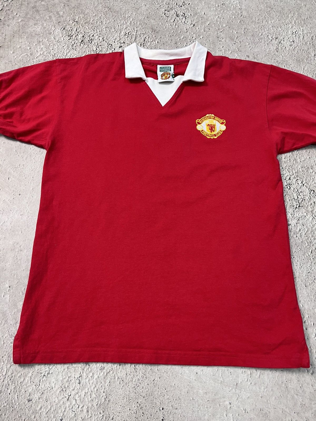 Vintage Manchester United score draw retro jersey 1977 Size US M / EU 48-50 / 2 - 7 Thumbnail
