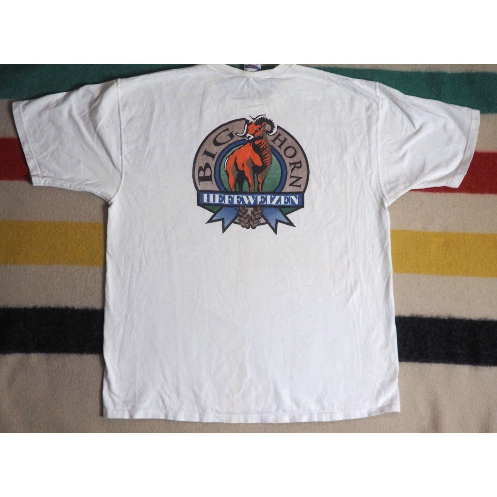 Jerzees VTG 90s Jerzees Bighorn Hefeweizen Beer Ale WA Promo White Tee T-Shirt Mens XL Size US XL / EU 56 / 4 - 2 Thumbnail