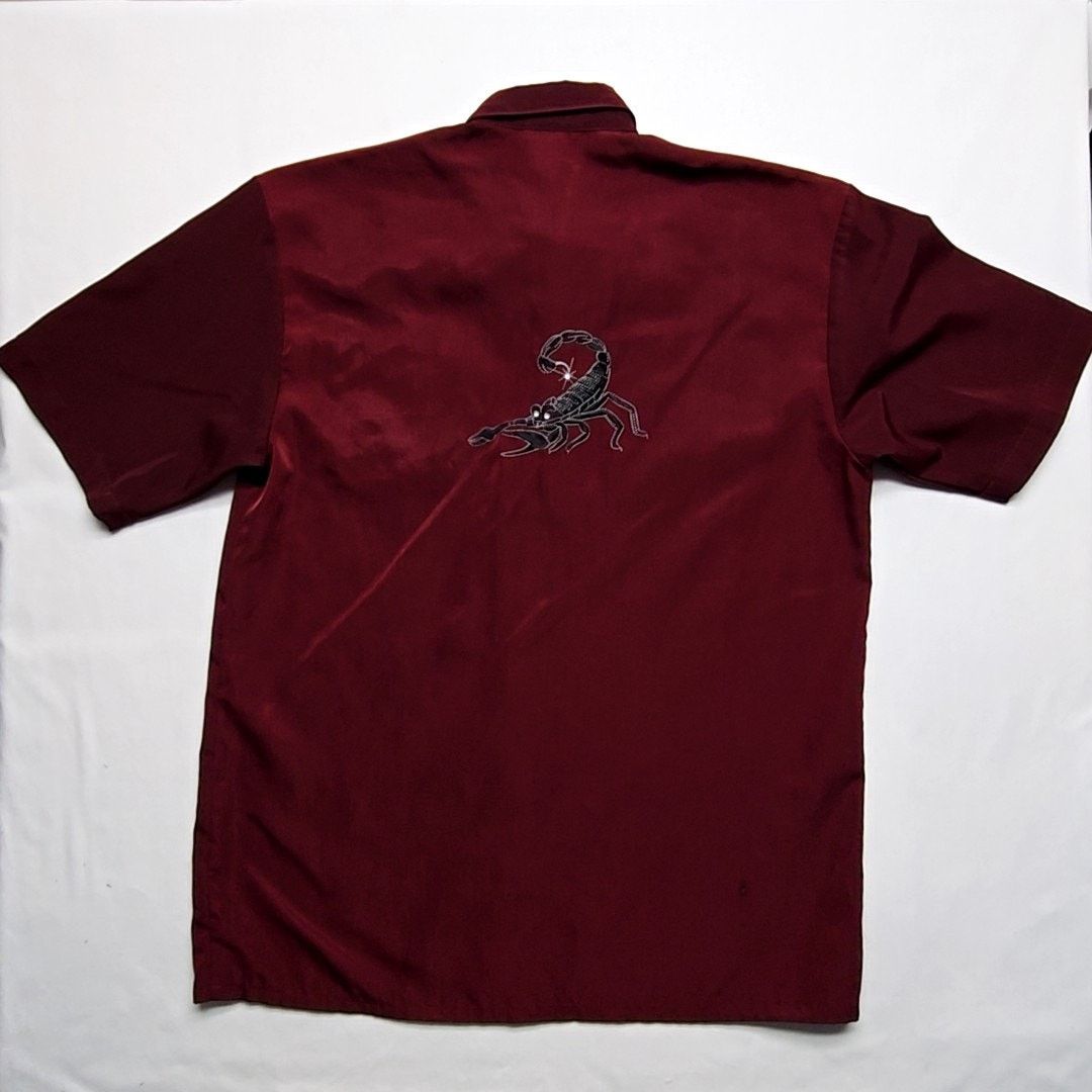 Vintage Vintage Scorpion Embroidered Button Up Red Mens Medium Size US M / EU 48-50 / 2 - 5 Thumbnail
