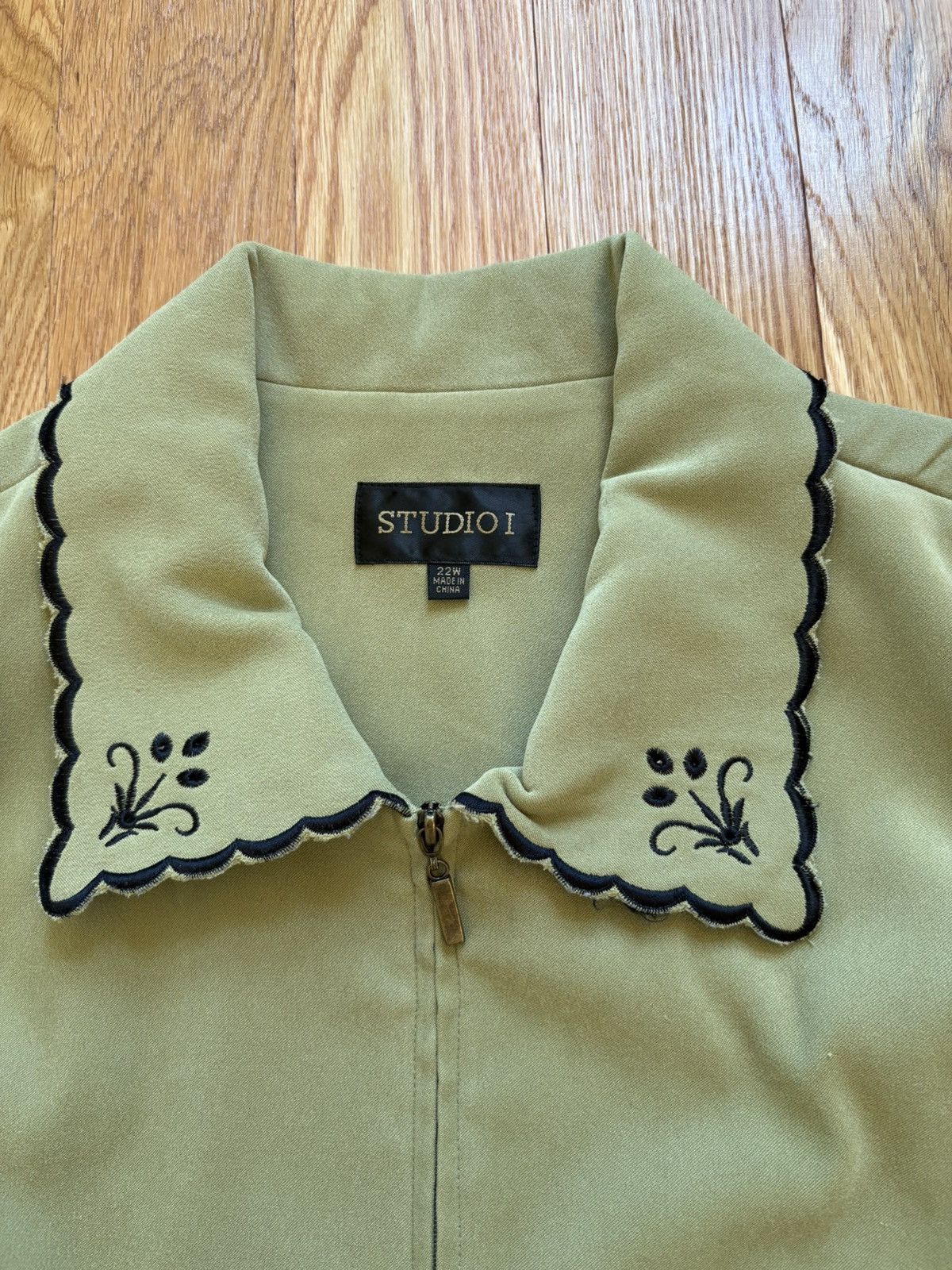 Other Studio I Vintage 90s Sage Green Paisley Floral Jacket L Size US L / EU 52-54 / 3 - 3 Thumbnail