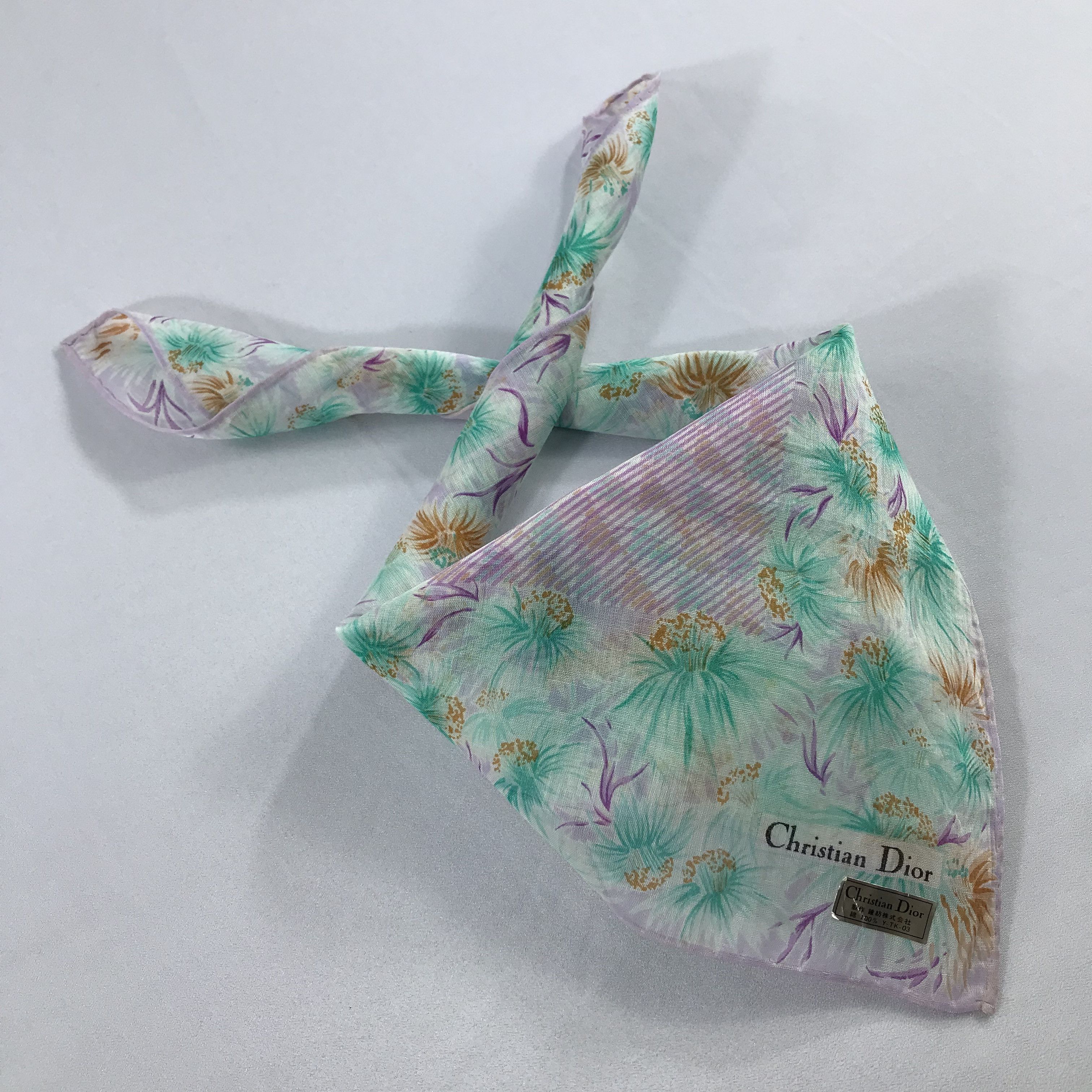Vintage Christian Dior Bandana / Handkerchief / Neckerchief - S2519 Size ONE SIZE - 4 Thumbnail