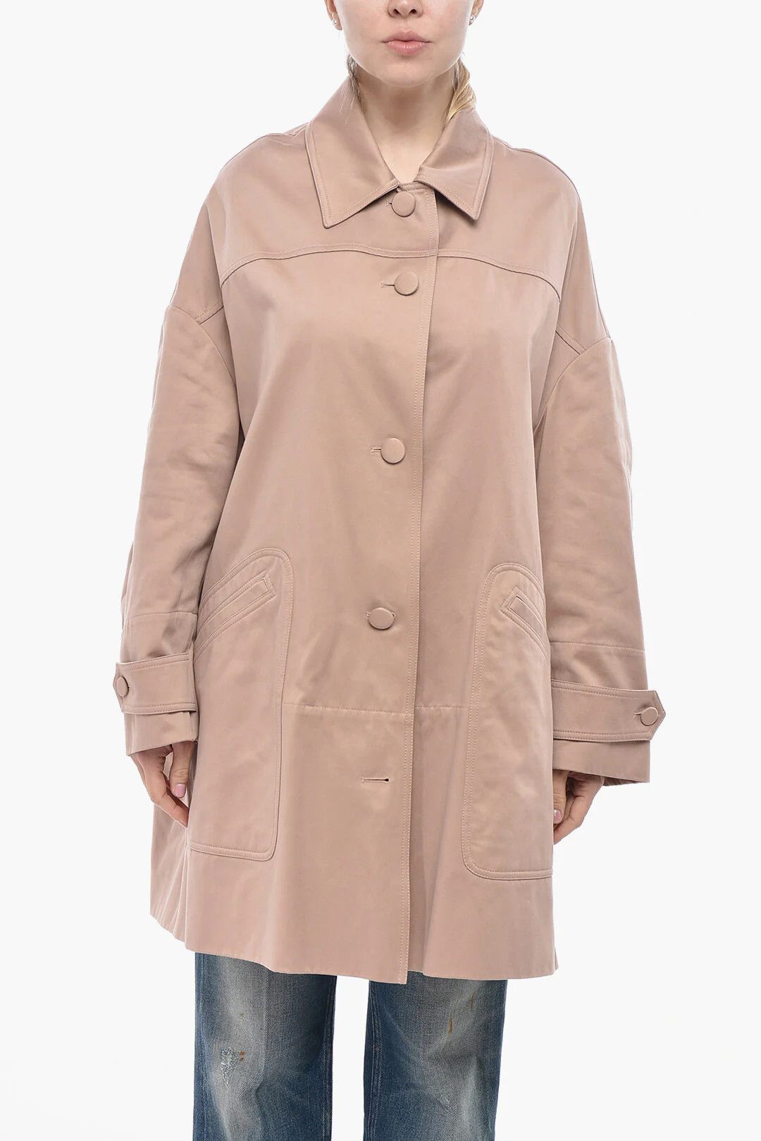 Dries Van Noten og1mm0426 Cotton Coat in Pink Size XS / US 0-2 / IT 36-38 - 1 Thumbnail