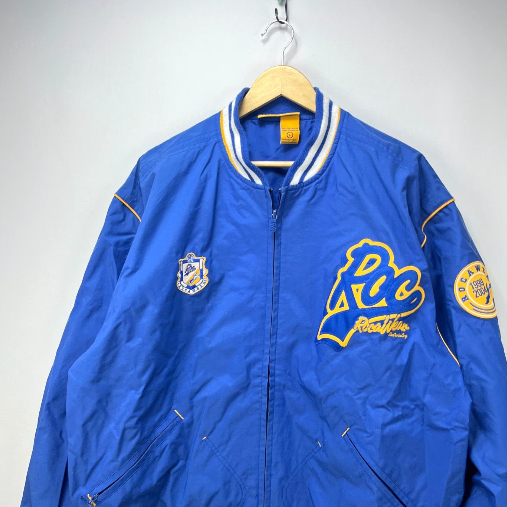 Rocawear VINTAGE Rocawear Varsity Jacket Zip Up L Large 90s Blue Nylon Men Size US L / EU 52-54 / 3 - 2 Thumbnail