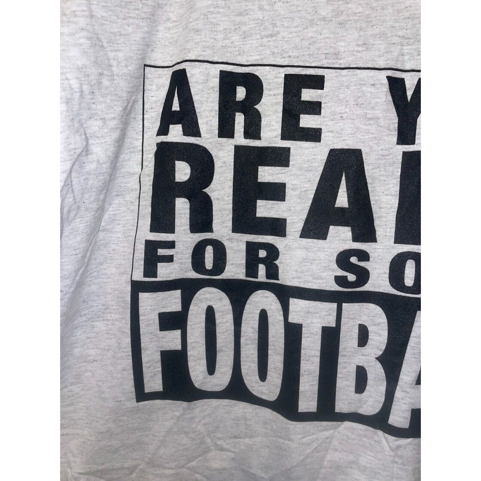 Jerzees Vintage Football Shirt Jerzees Are You Ready For Some Tee L Size US L / EU 52-54 / 3 - 3 Thumbnail