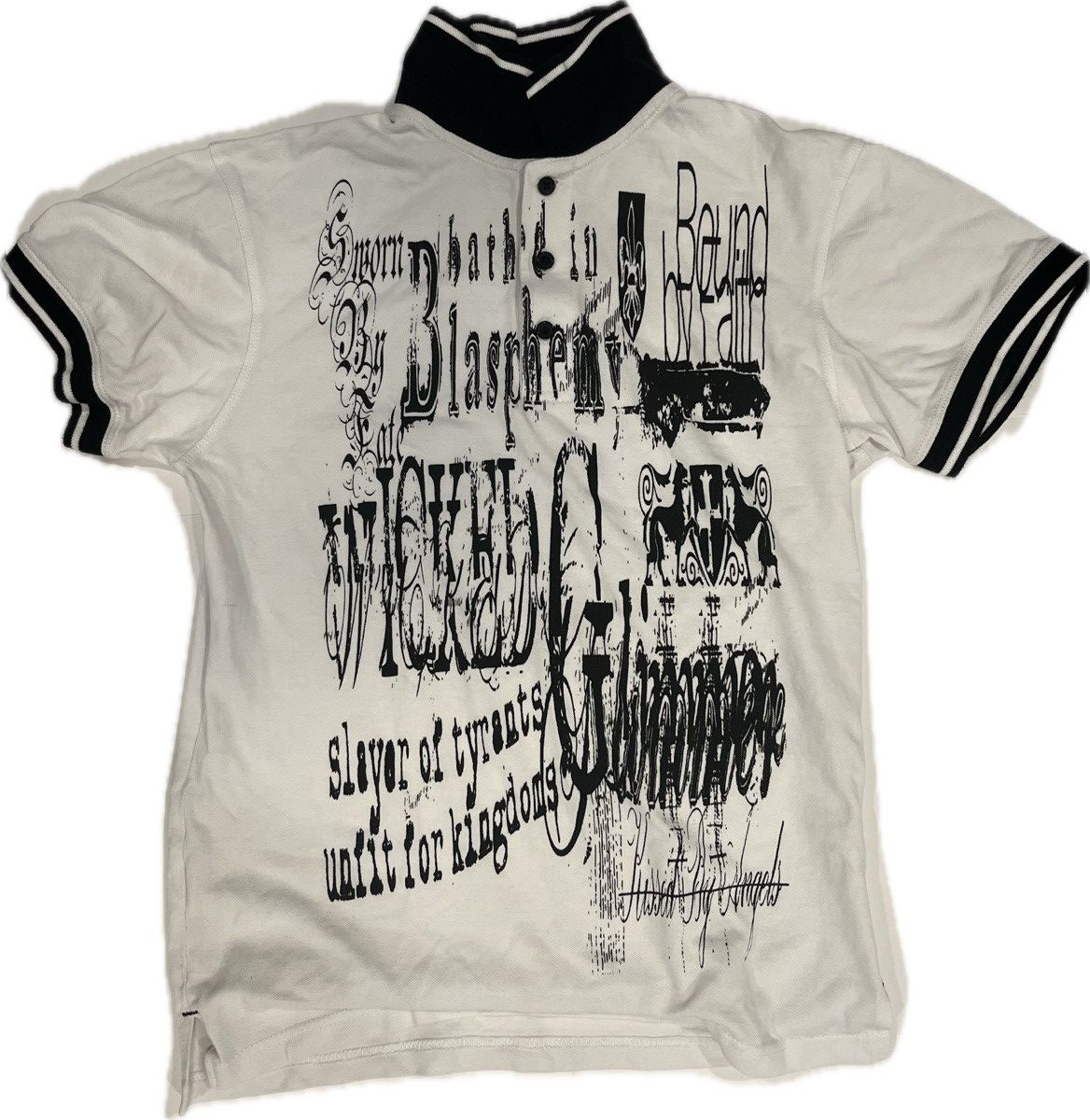 Other Wicked Glimmer White Polo Shirt - Small Size US S / EU 44-46 / 1 - 2 Thumbnail