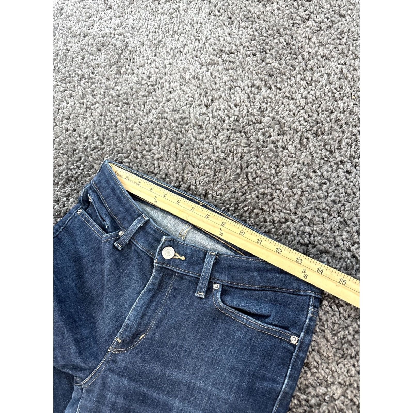Levi's Levi's Jeans Womens Size 28x31 Bootcut Denim Dark Wash 715 Stretch Blue Size 28" / US 6 / IT 42 - 4 Thumbnail