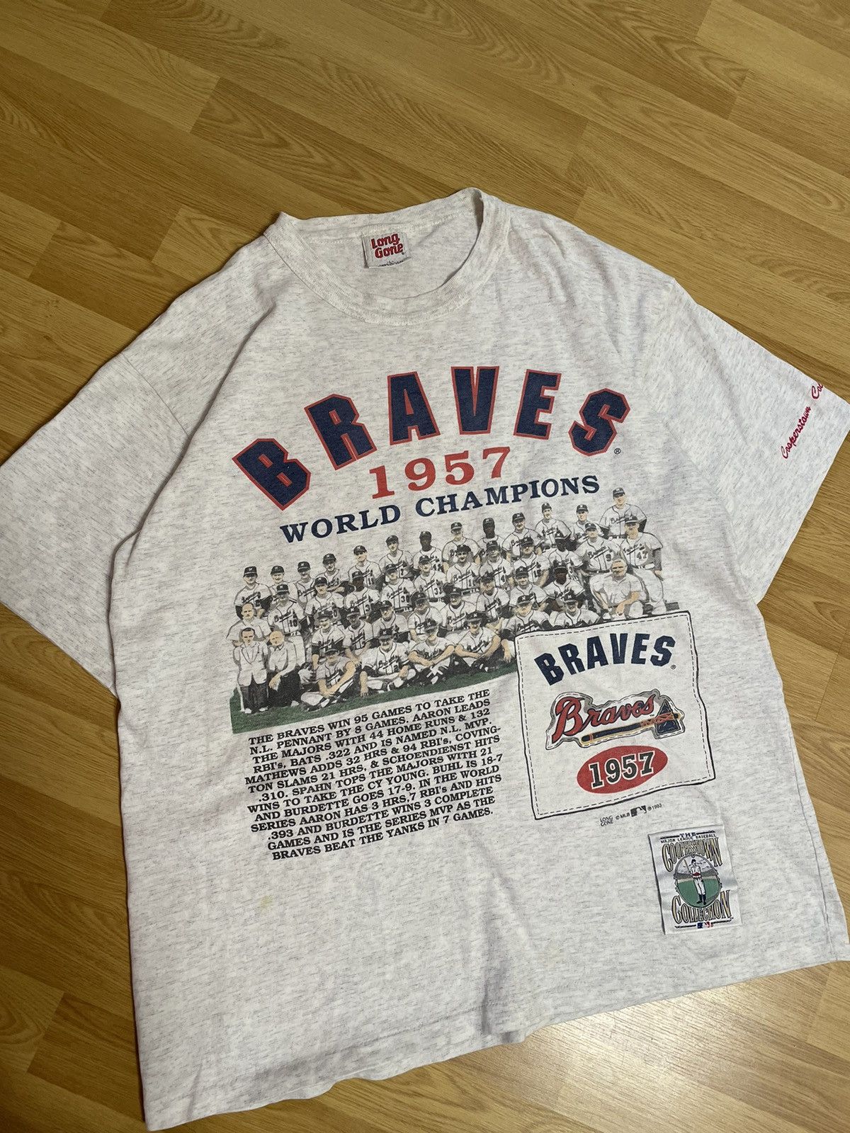 90s Atlanta Braves Lone Gone 1957 World Series Shirt - 5 Star Vintage