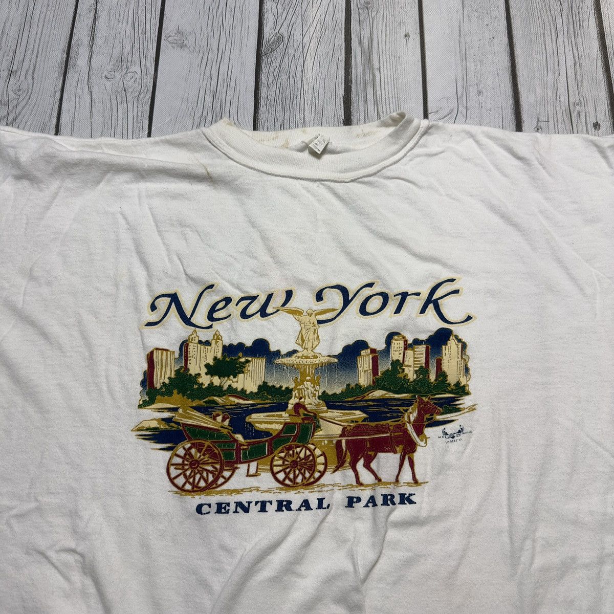 Vintage Vintage Central Park New York tee Size US XL / EU 56 / 4 - 4 Thumbnail