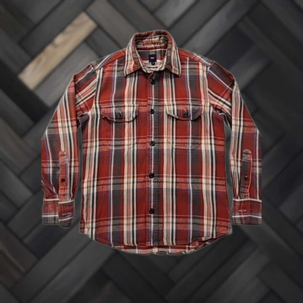 Gap Gap Boys Red Plaid Flannel Shirt Size S Regular Button-Down Casual Size US S / EU 44-46 / 1 - 1 Thumbnail