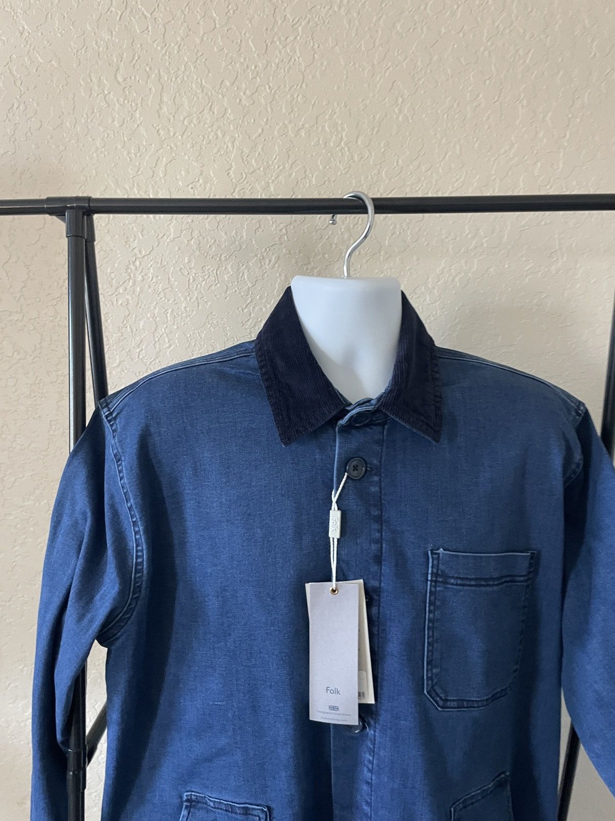 Folk Nelson Mid Denim Cord 3PKT shirt jacket Nwt 216.00 Size US L / EU 52-54 / 3 - 2 Thumbnail