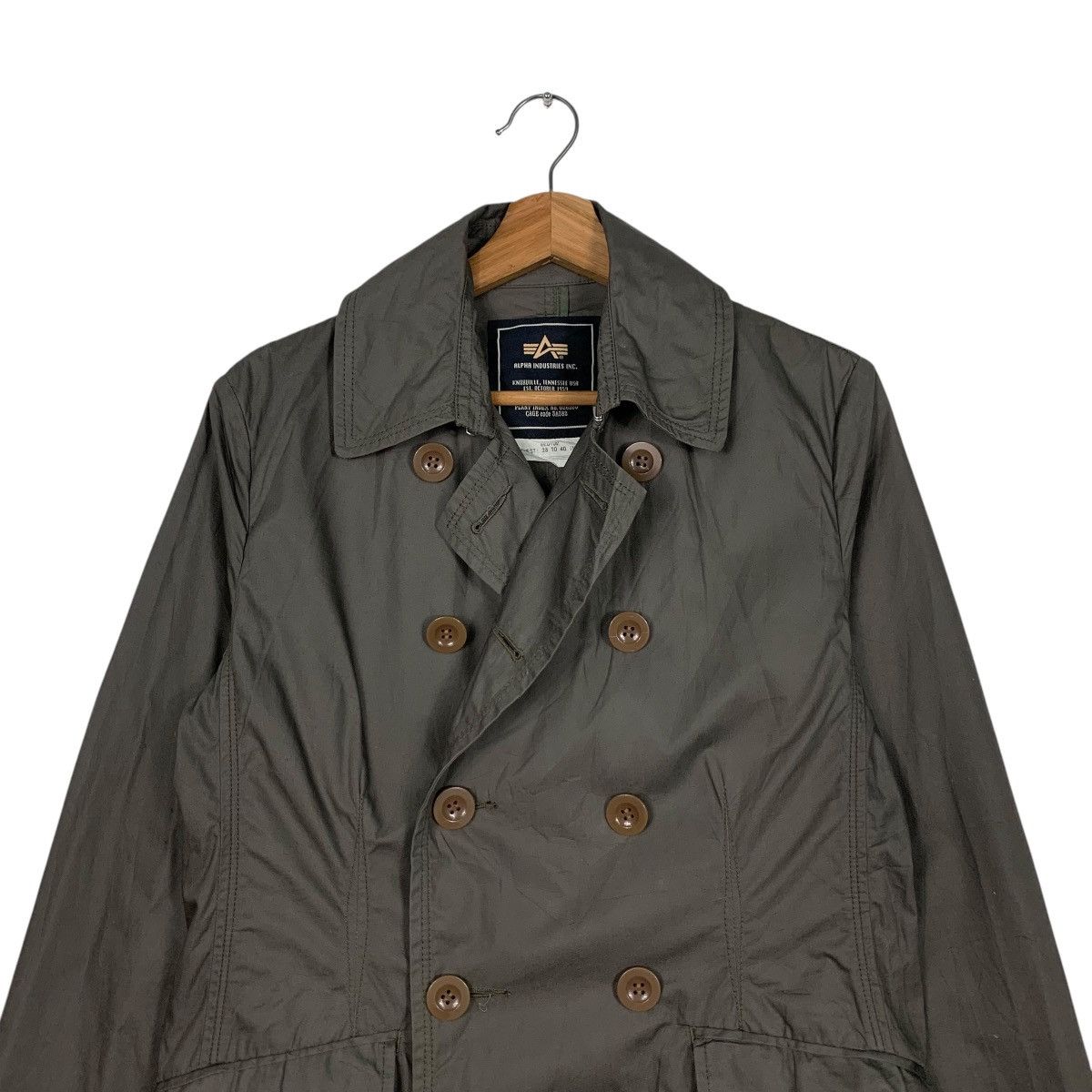 Alpha Industries ALPHA INDUSTRIES Double Breasted Light Coat #1828-C27 Size US M / EU 48-50 / 2 - 2 Thumbnail
