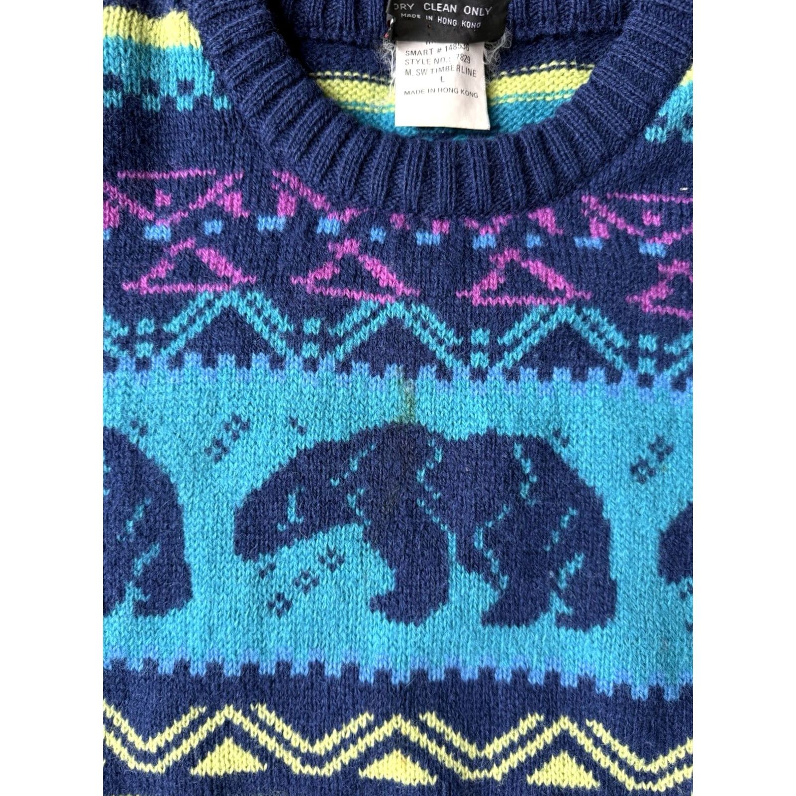 Vintage VINTAGE Demetre Wool Polar Bears Geometric Ski Sweater Men’s Large Size US L / EU 52-54 / 3 - 5 Thumbnail