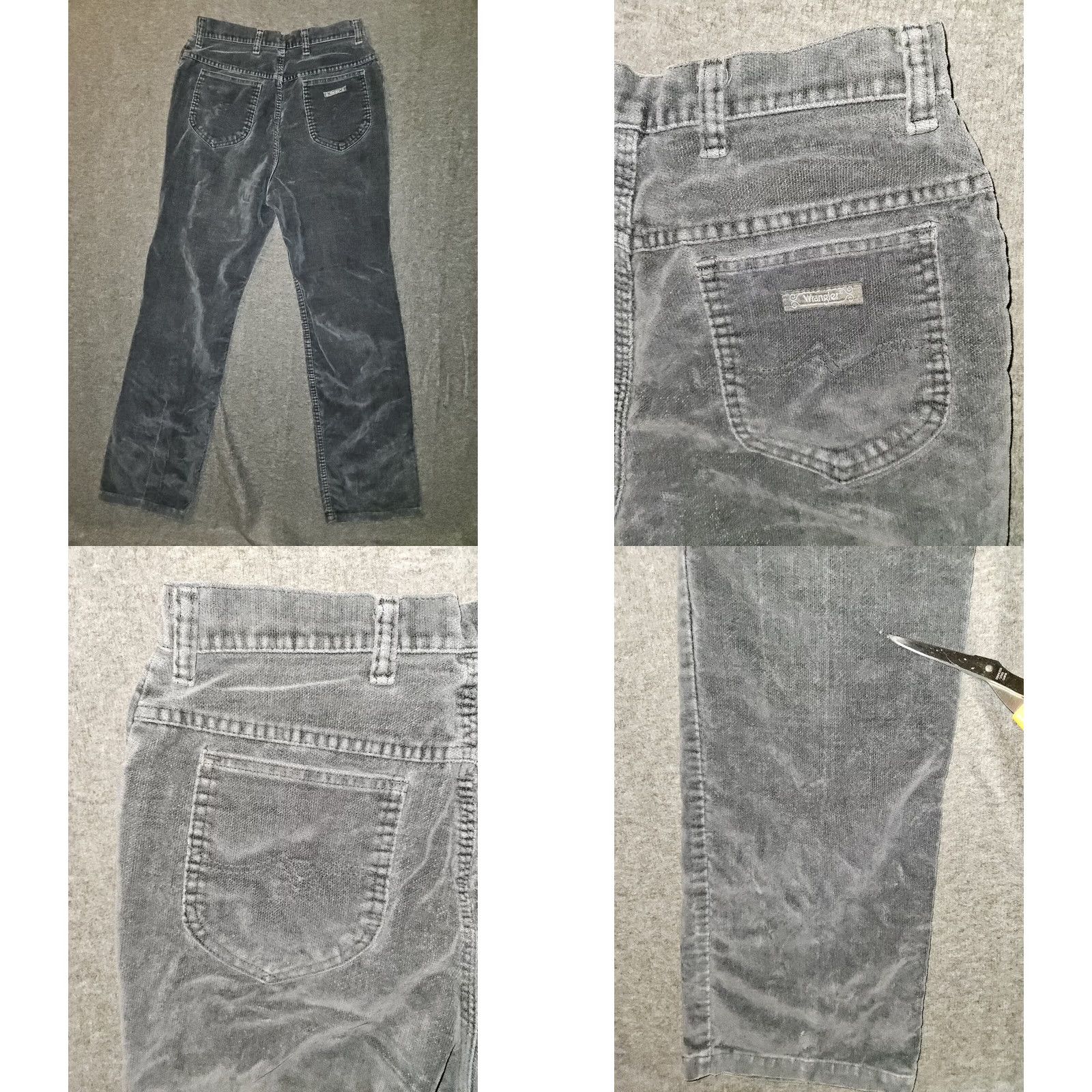 Wrangler VINTAGE Wrangler Corduroy Straight Leg Pants Women's 14 Gray Western USA Regular Inseam 30 in Logo Embroidered Pockets Vintage Women's Pants Size 36" / US 14 / IT 50 - 8 Thumbnail
