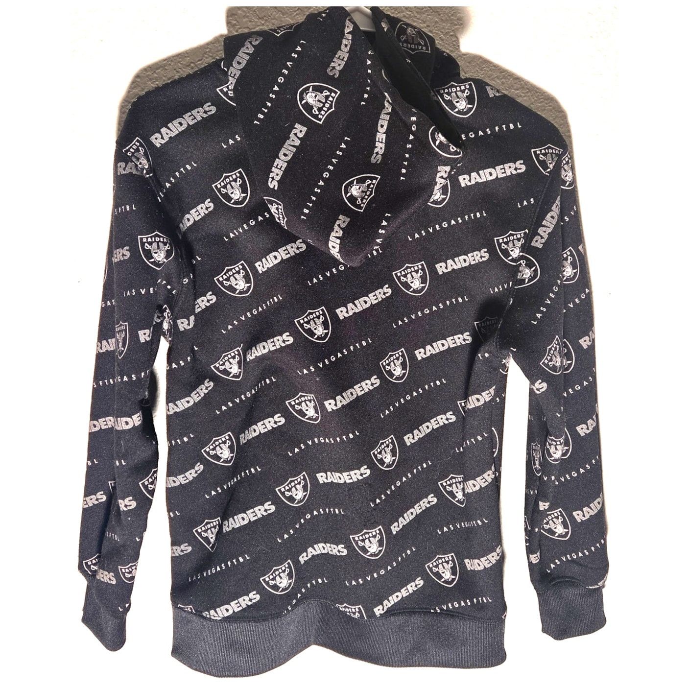 NFL Black Raiders Graphic Pullover Hoodie Boy Size Large Size US XXS / EU 40 - 2 Thumbnail