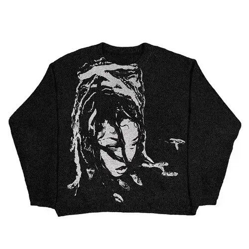 Japanese Brand × Vintage Sweater Y2K Fashion Cotton Pullover Sweaters Hip Hop Size US XL / EU 56 / 4 - 2 Thumbnail