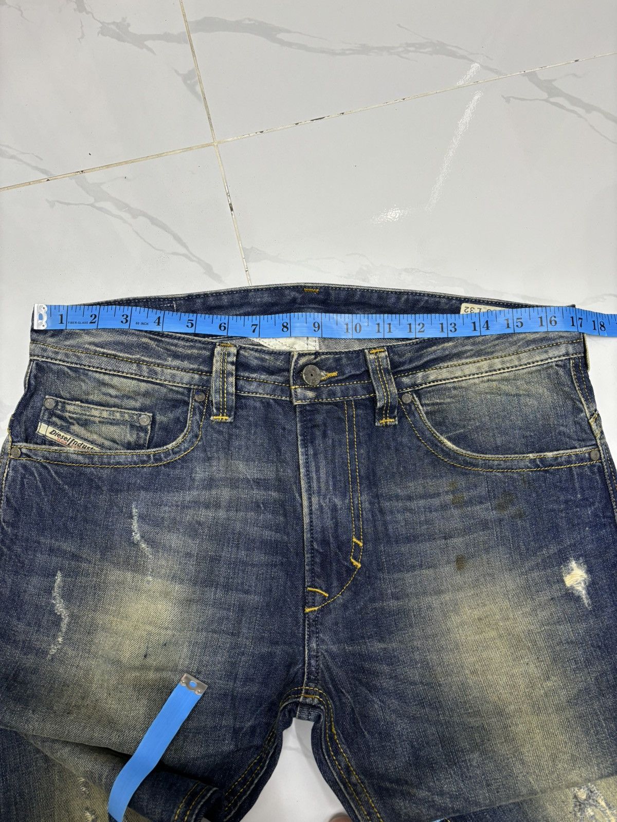 Kapital DIESEL CLAW MARK DISTRESSED SLIM SKINNY JEANS Size US 34 / EU 50 - 9 Thumbnail