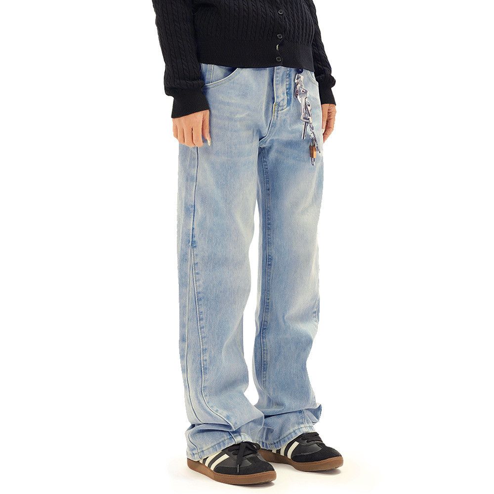 Japanese Brand × Vintage Men's high street trend loose distressed washed jeans Size US 32 / EU 48 - 4 Thumbnail