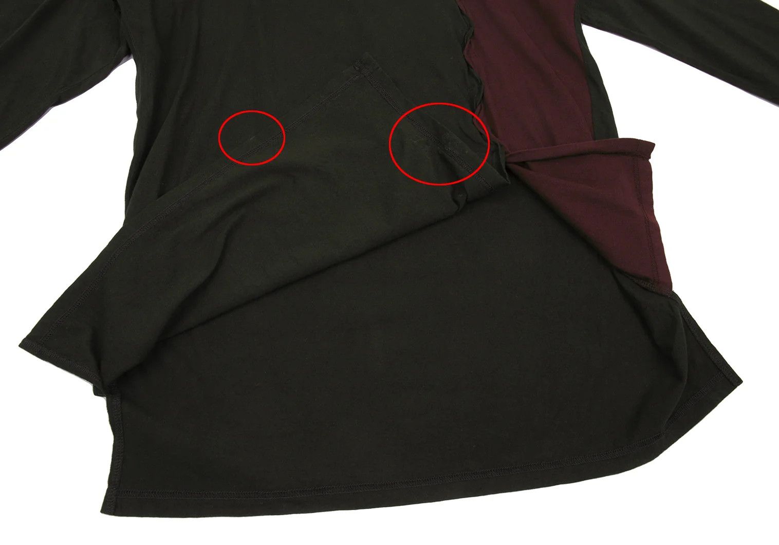 Yohji Yamamoto Seam Twist Design Cut Sew in Khaki Wine Size US S / EU 44-46 / 1 - 13 Thumbnail