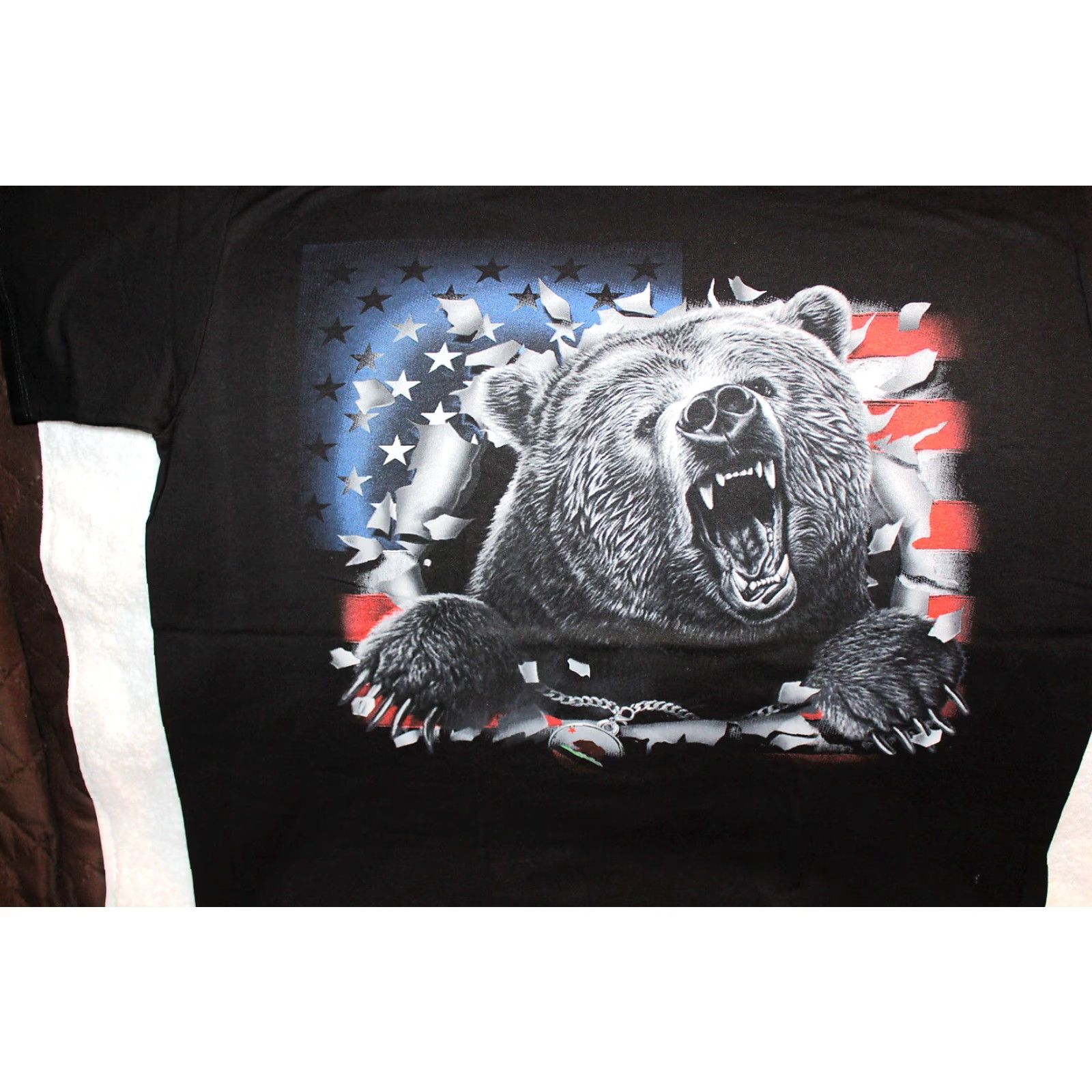 Vintage Vintage USA Bear Flag Graphic T-Shirt Men XL Black Size US XL / EU 56 / 4 - 2 Thumbnail