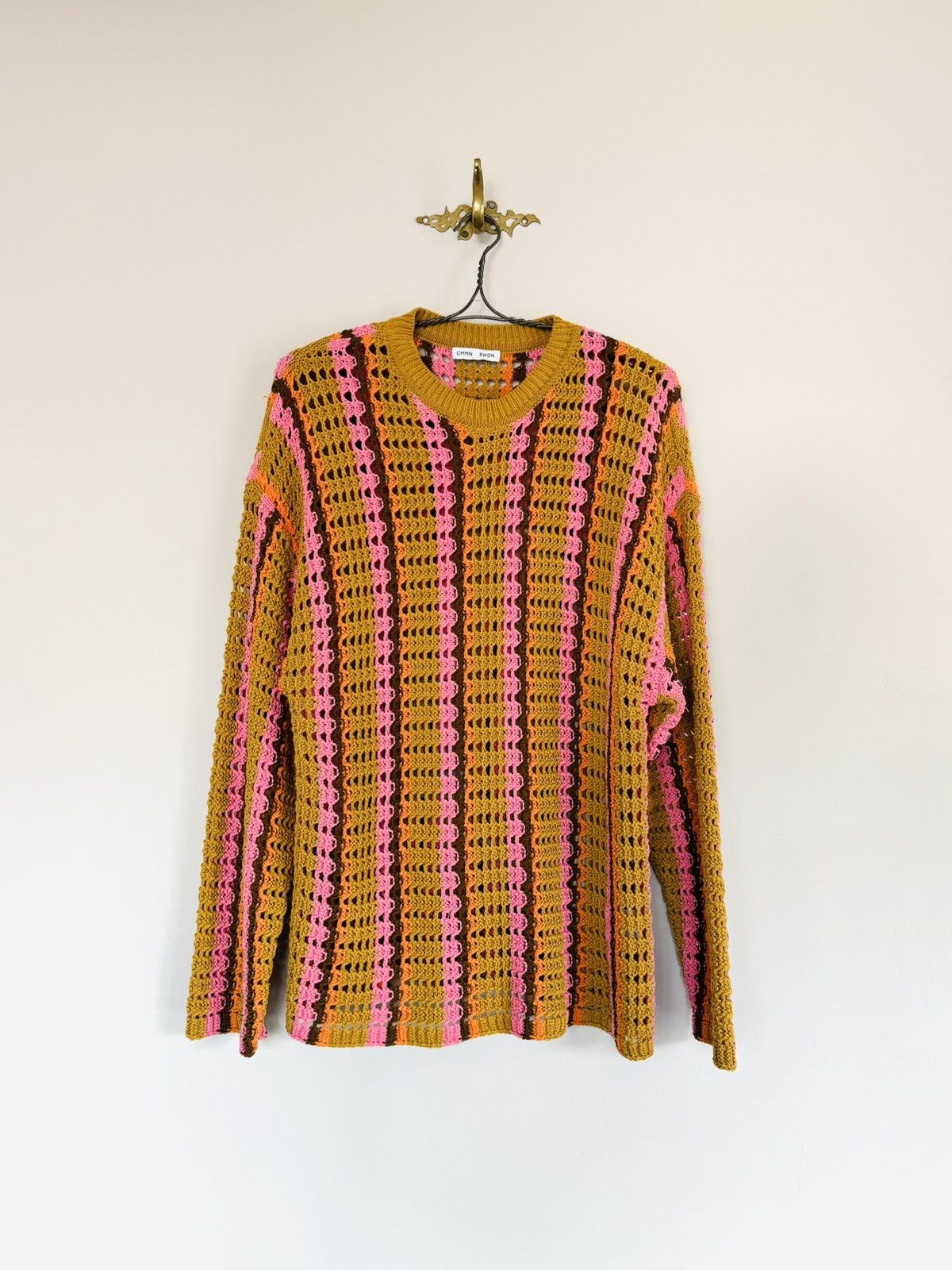 CMMN SWDN Cmmn Swdn Tan Elton crochet knit sweater sz M Size US M / EU 48-50 / 2 - 1 Thumbnail