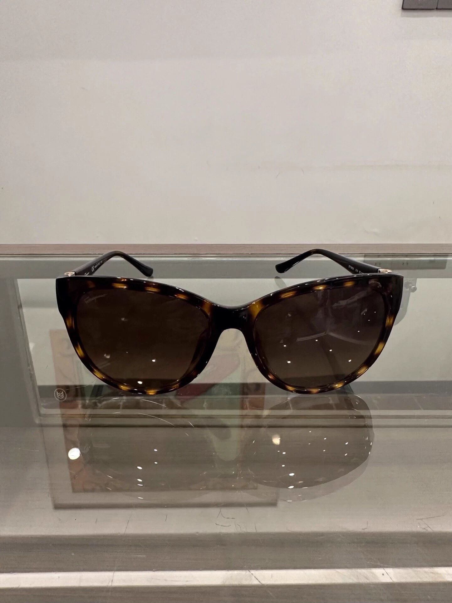 Salvatore Ferragamo Ferragamo Amber Sunglasses Side Metal Cutout Logo Size ONE SIZE - 3 Thumbnail