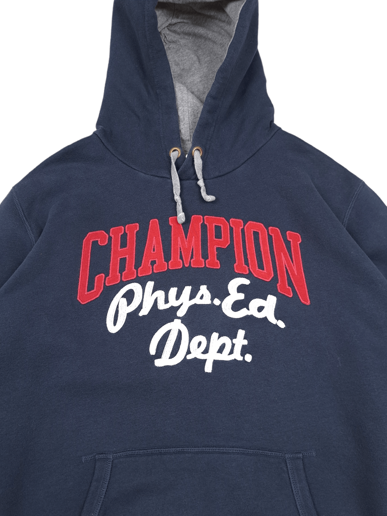Champion × Vintage 💎 Vintage Champion XXL Big Spell out Logo Navy Hoodie Y2K Size US XXL / EU 58 / 5 - 3 Thumbnail