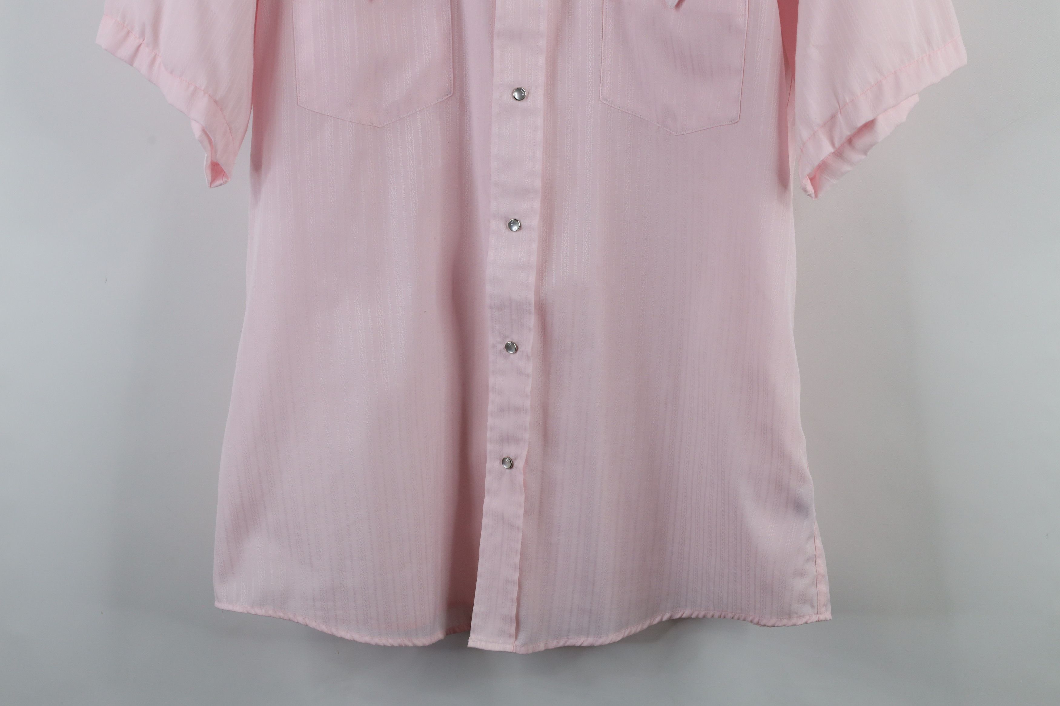 Vintage Vintage 90s Rockabilly Western Snap Button Shirt Pink Size US M / EU 48-50 / 2 - 3 Thumbnail
