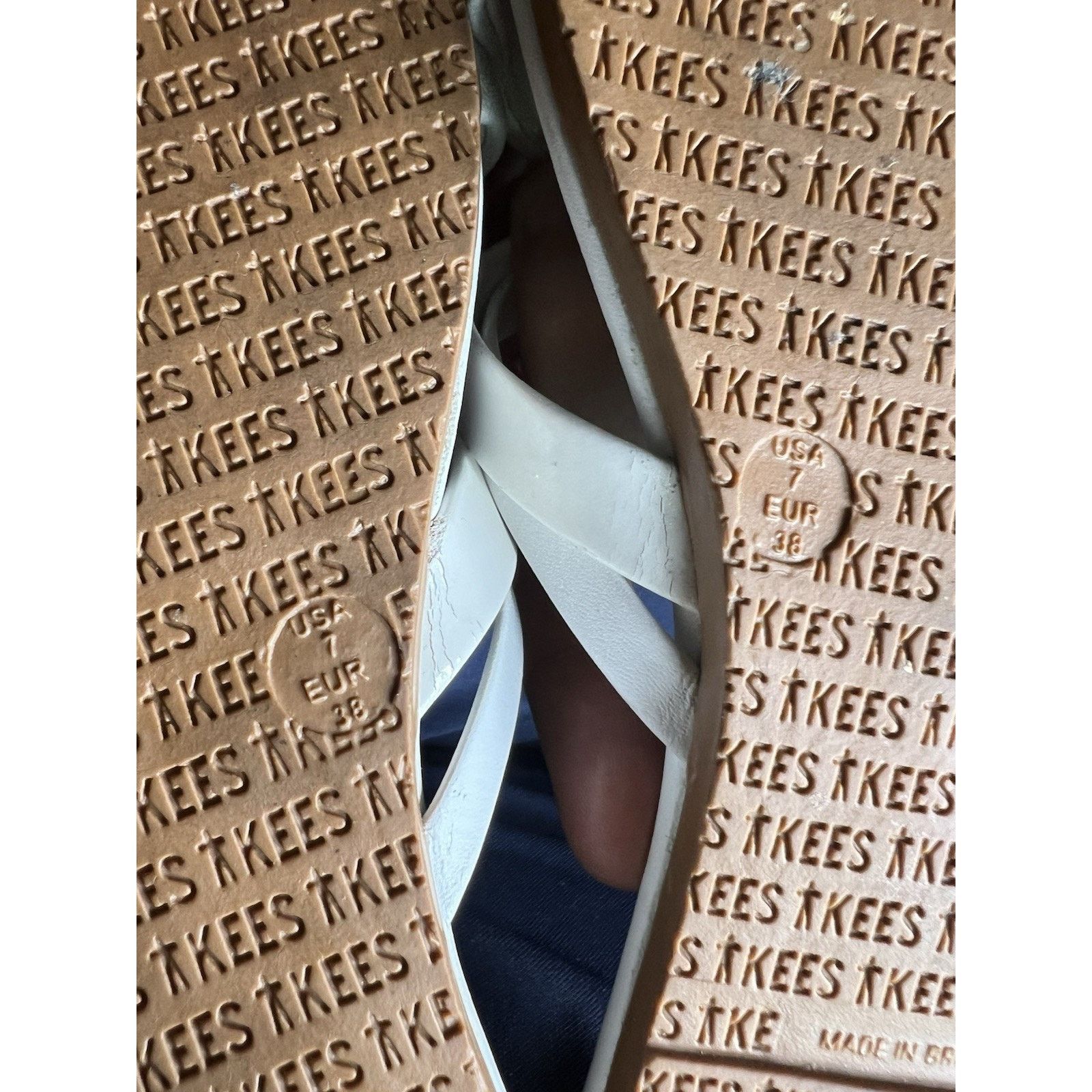Other TKees Kenzie White Womens Sandals Flip Flops Size 7 Size US 7 / IT 37 - 6 Thumbnail