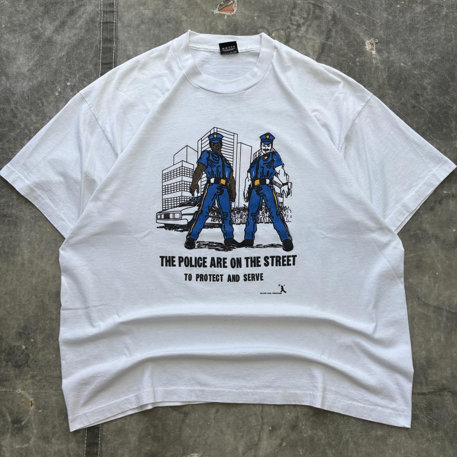 Vintage Vintage 90s Police Protect And Serve Funny Criminal Shirt Size US XXL / EU 58 / 5 - 2 Thumbnail