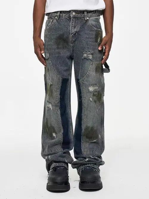 Japanese Brand × Jean Vintage distressed washed micro-flare jeans Size US 32 / EU 48 - 3 Thumbnail