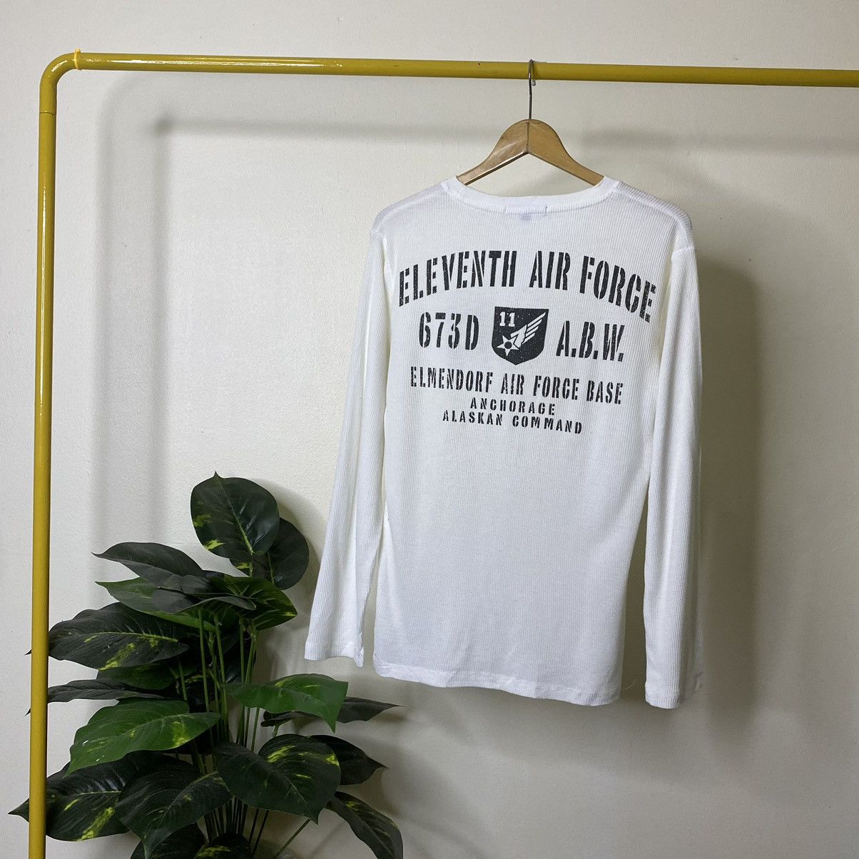 Bullet Noise × Buzz Rickson's Bullet Noise x Elmendorf Air Force Base Waffle L/S T Shirt Size US M / EU 48-50 / 2 - 1 Thumbnail